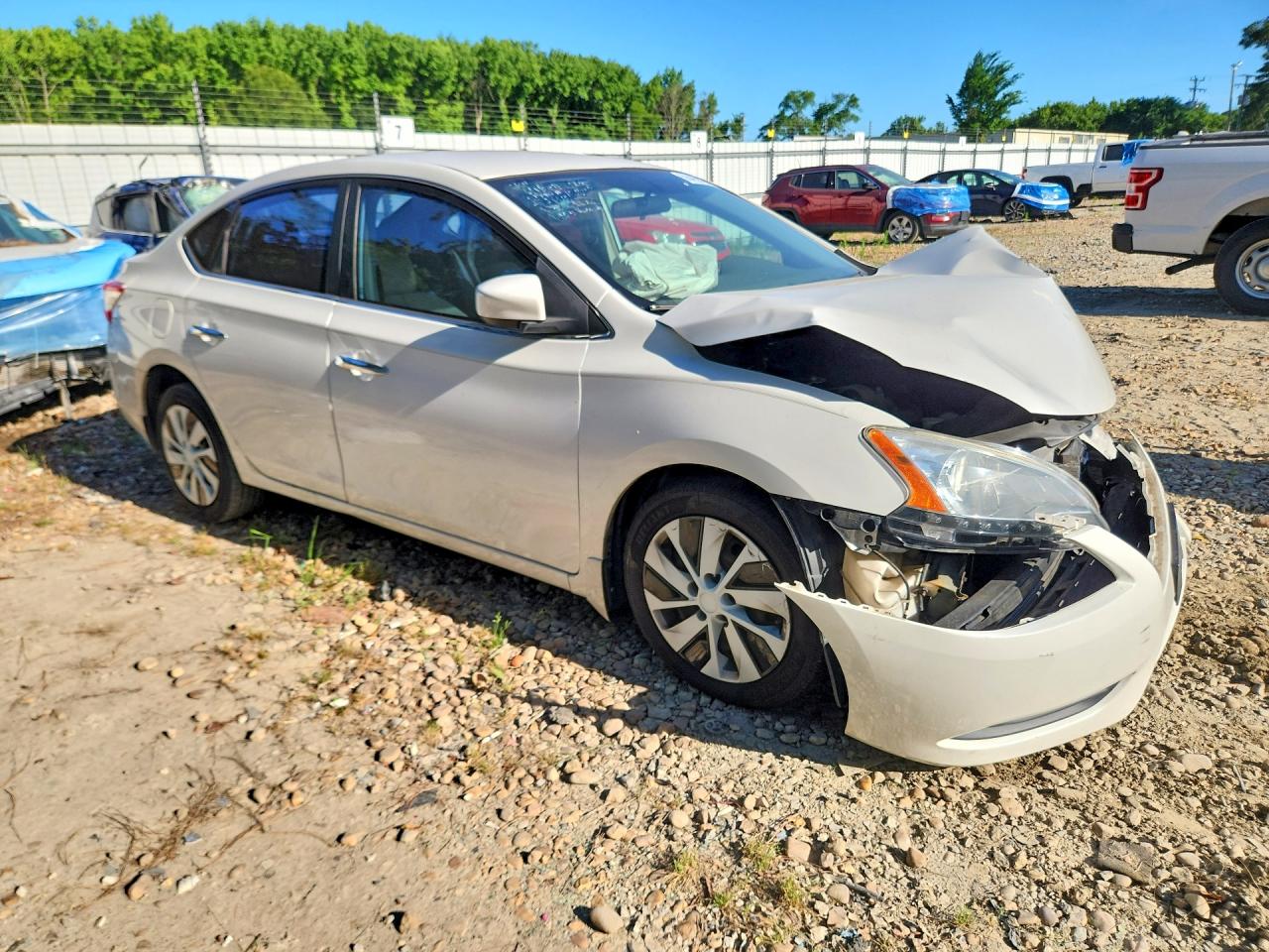 2013 Nissan Sentra S White vin: 3N1AB7AP8DL769974