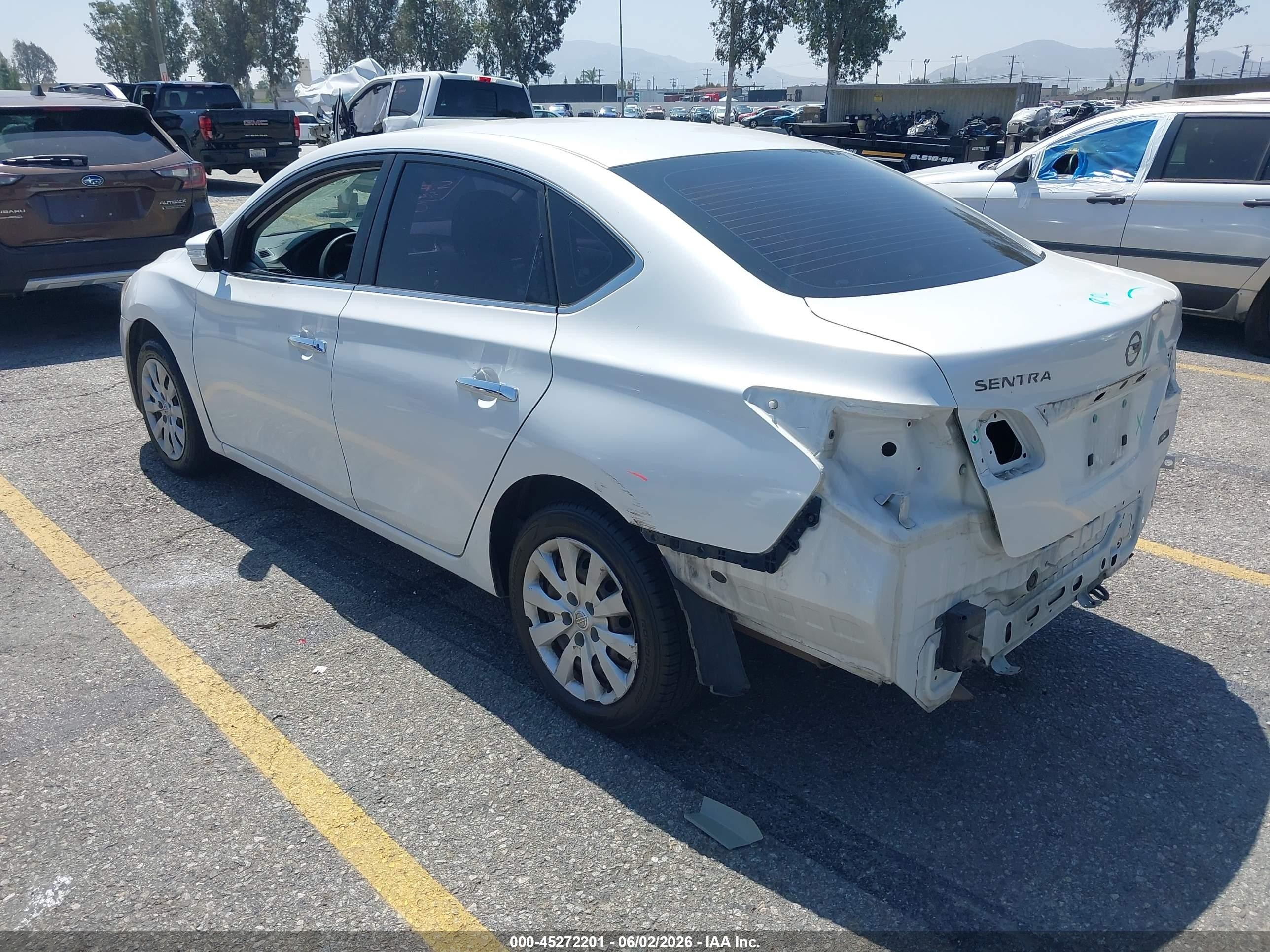 2013 Nissan Sentra S White vin: 3N1AB7AP8DL772096