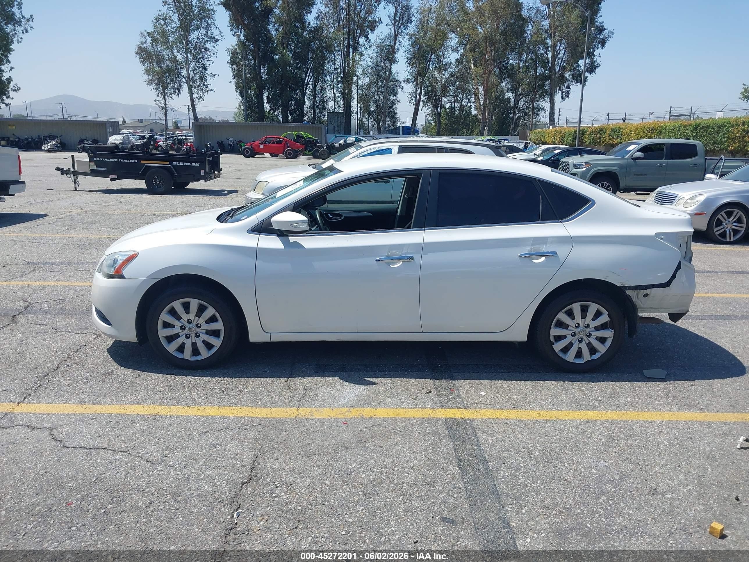 2013 Nissan Sentra S White vin: 3N1AB7AP8DL772096