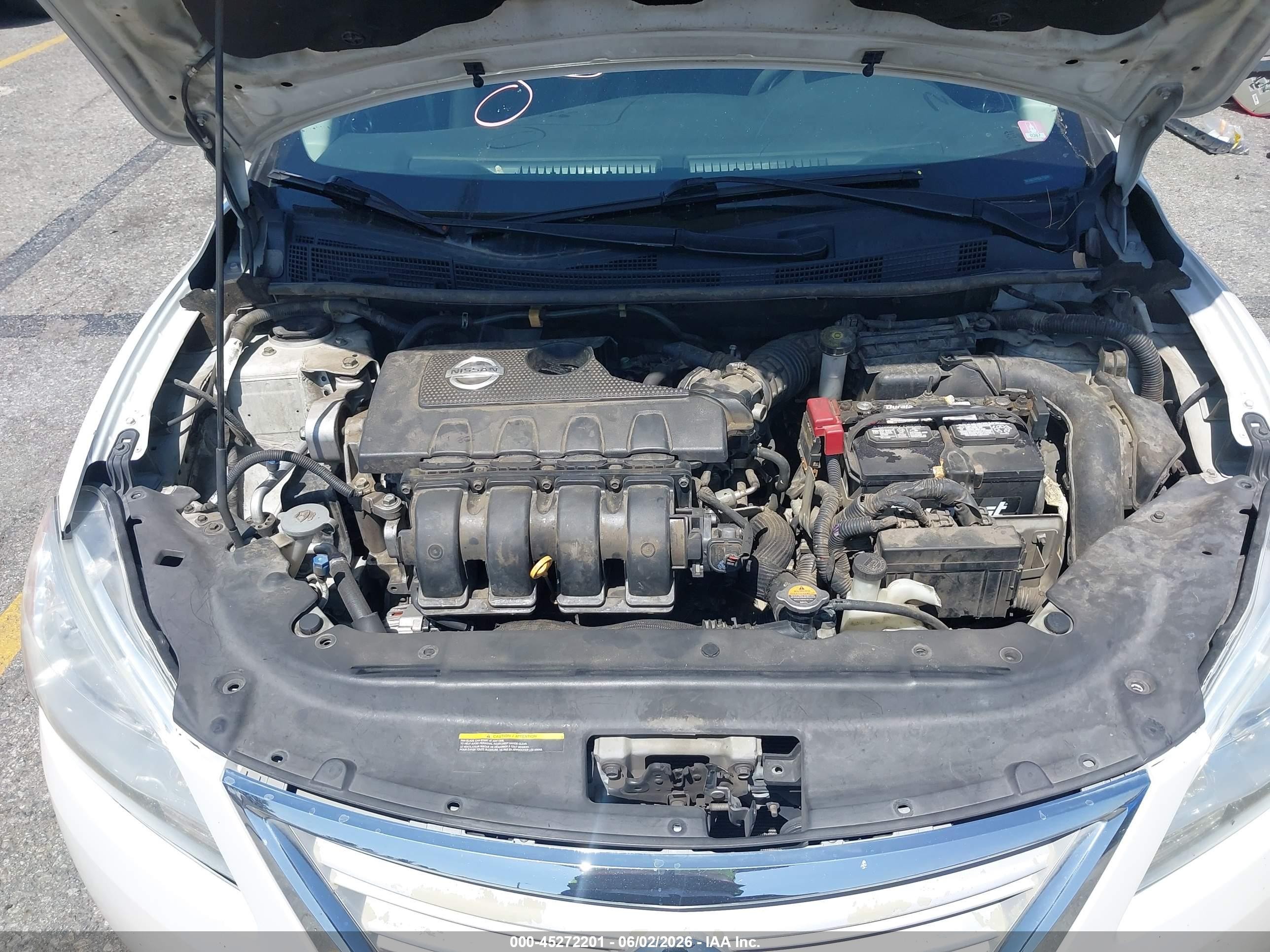 2013 Nissan Sentra S White vin: 3N1AB7AP8DL772096