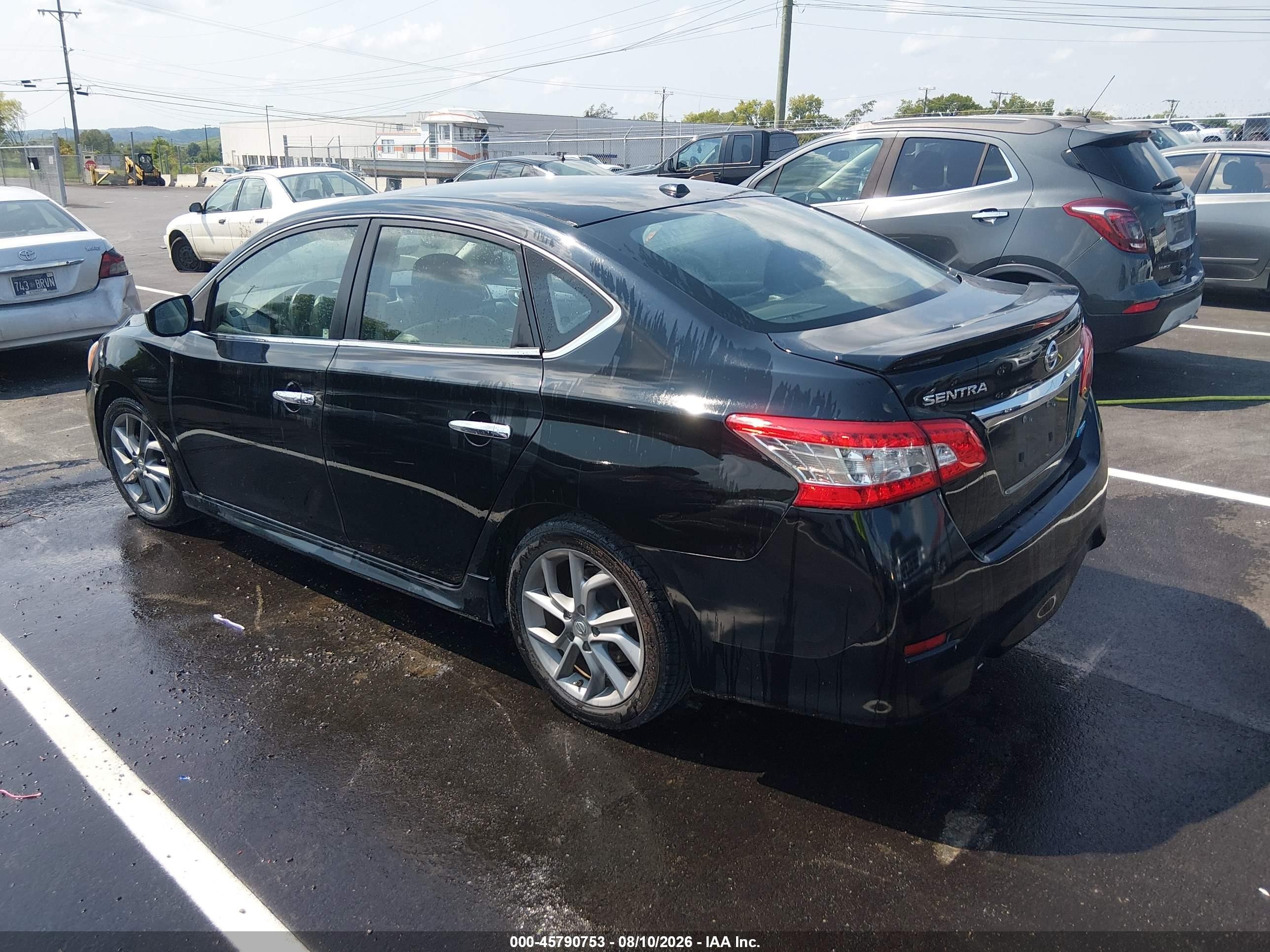2013 Nissan Sentra Sr Black vin: 3N1AB7AP8DL773166