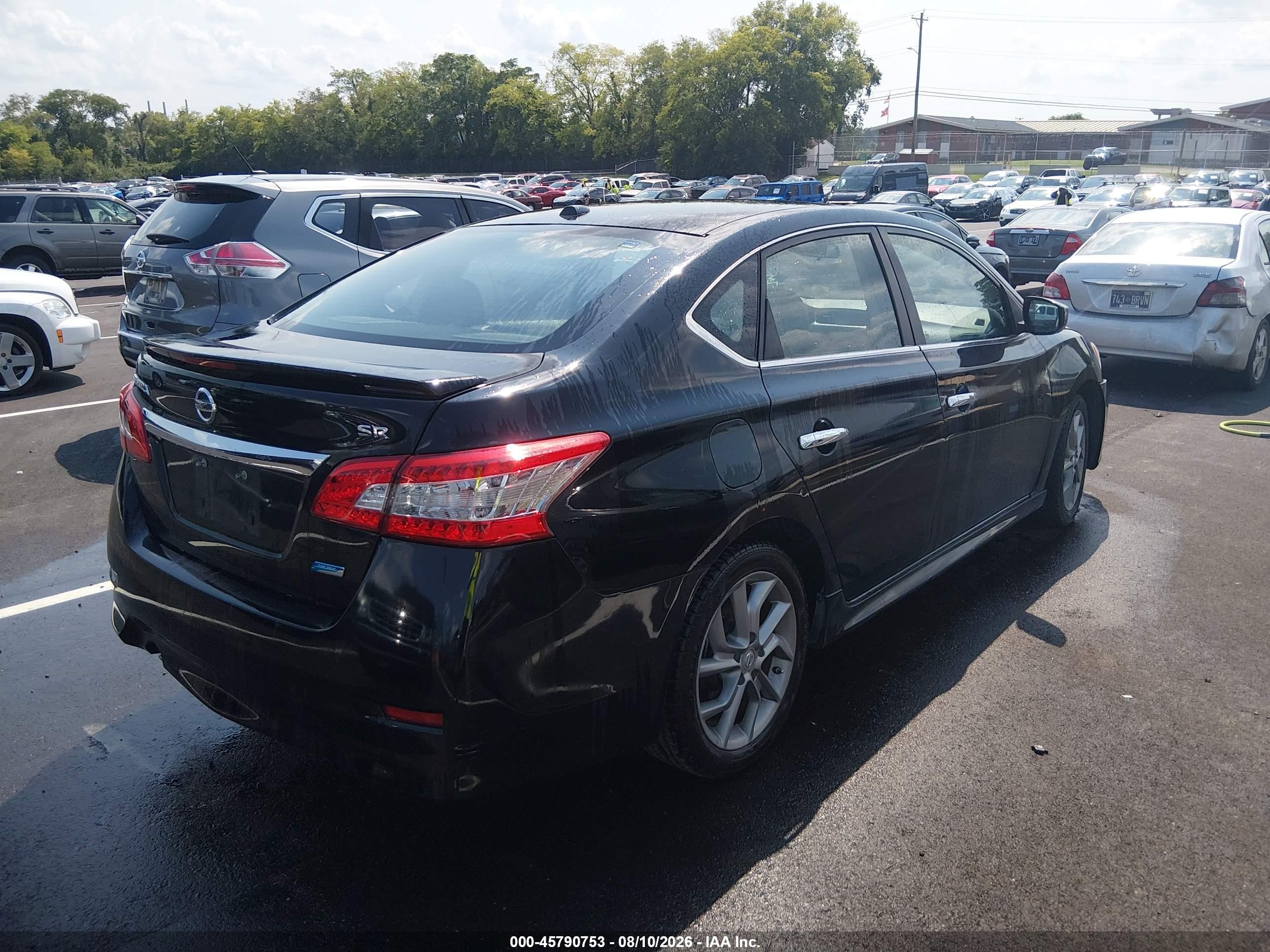 2013 Nissan Sentra Sr Black vin: 3N1AB7AP8DL773166