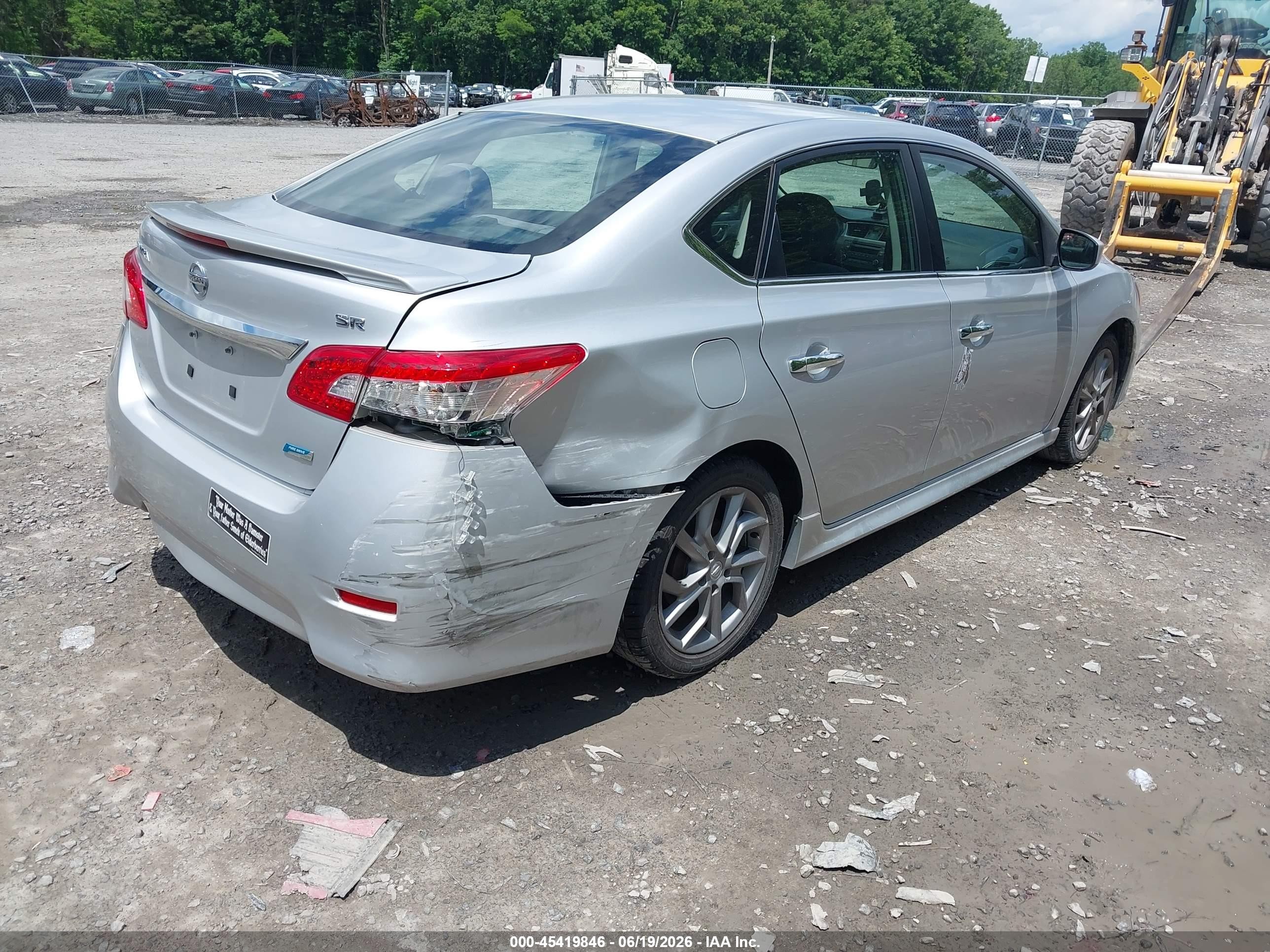 2013 Nissan Sentra Sr Silver vin: 3N1AB7AP8DL789058