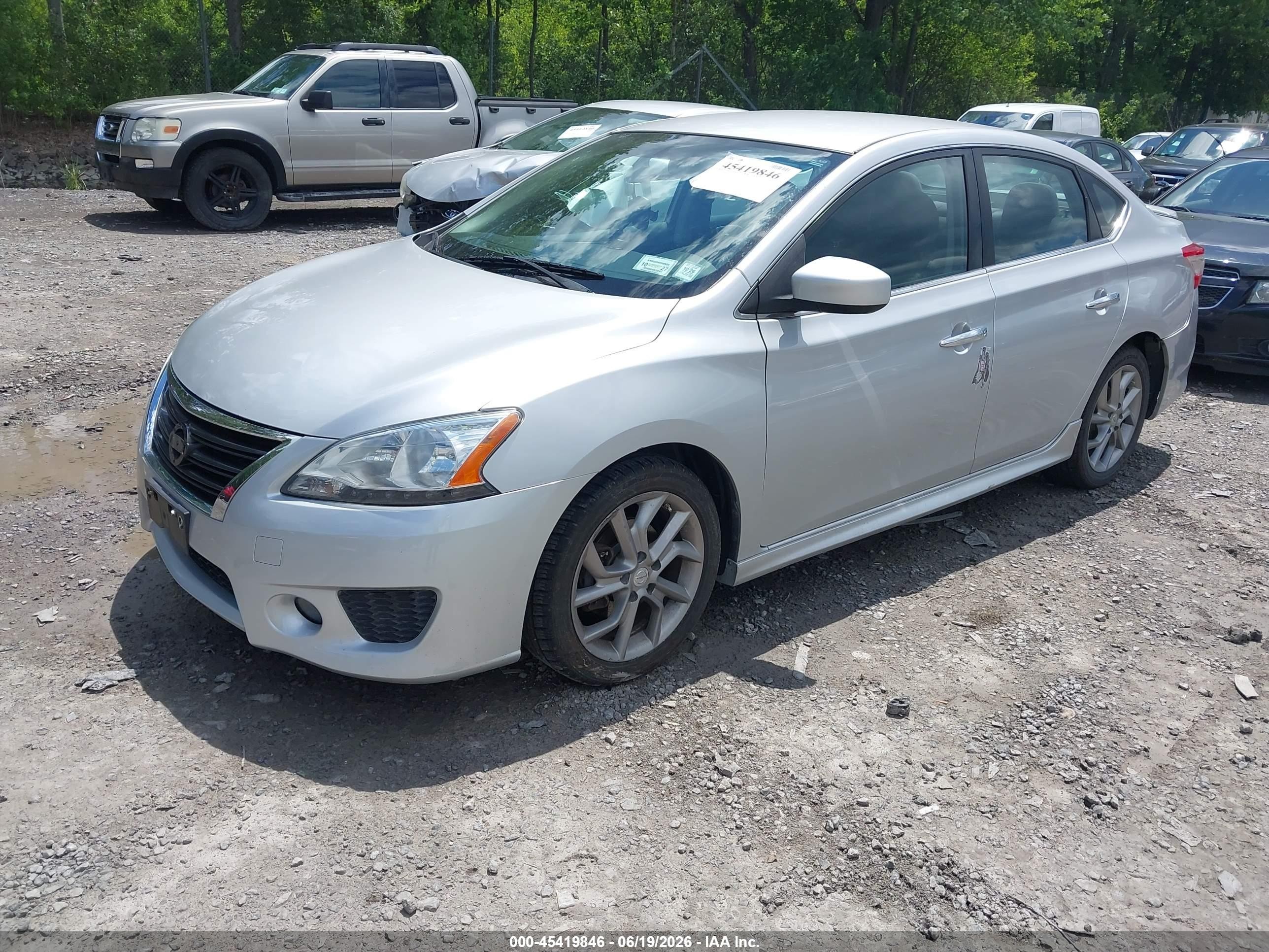2013 Nissan Sentra Sr Silver vin: 3N1AB7AP8DL789058