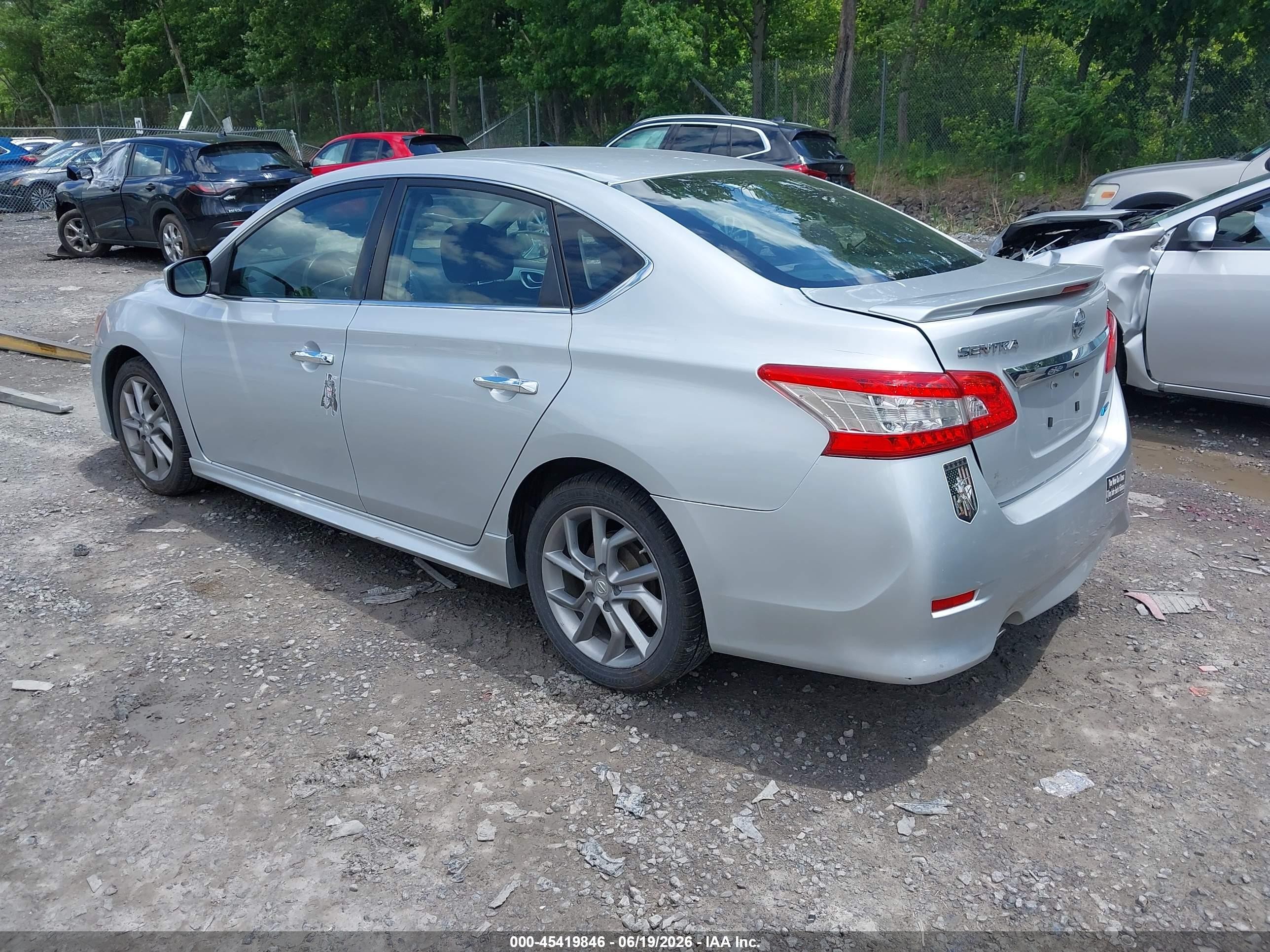 2013 Nissan Sentra Sr Silver vin: 3N1AB7AP8DL789058