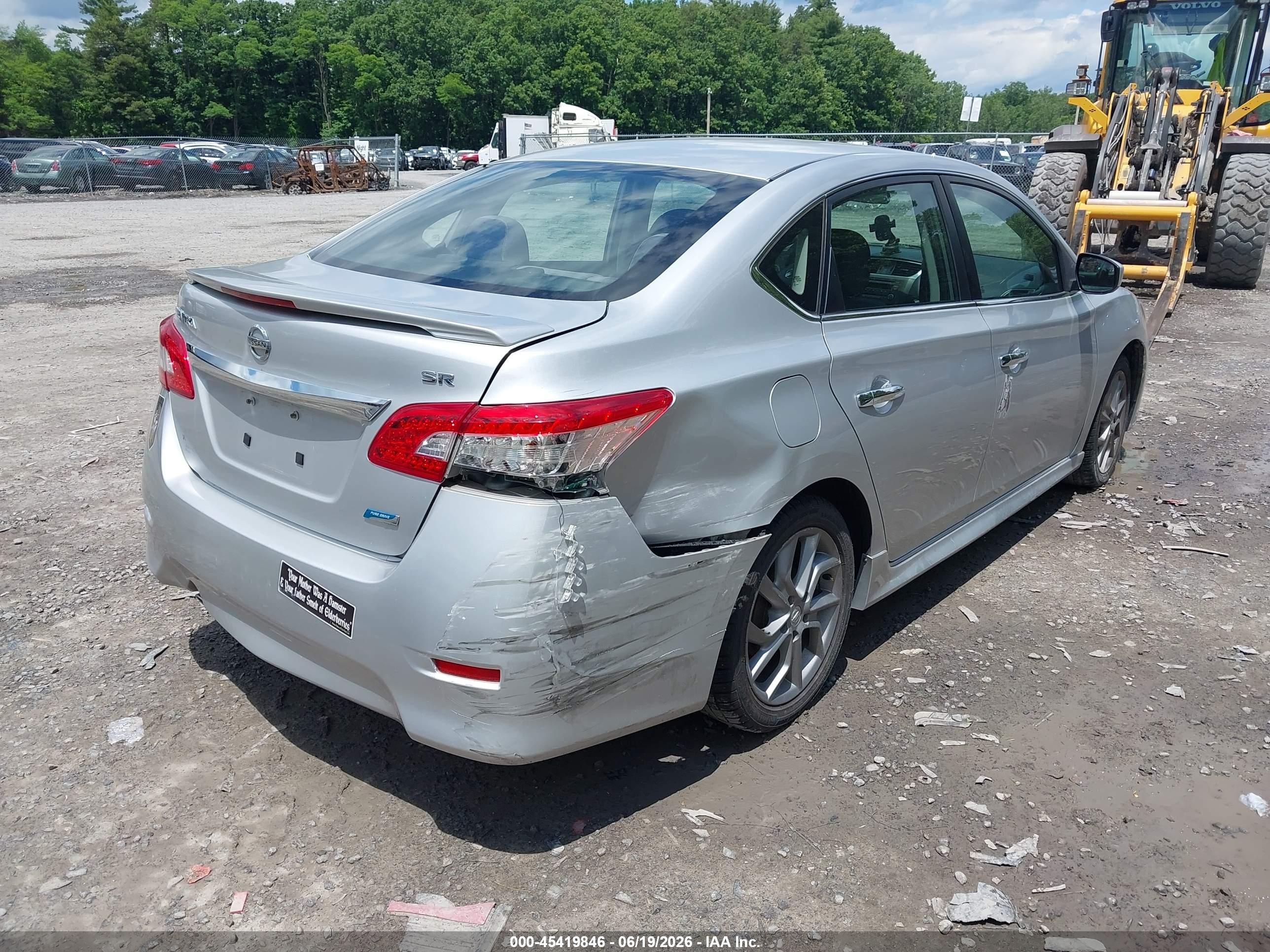 2013 Nissan Sentra Sr Silver vin: 3N1AB7AP8DL789058