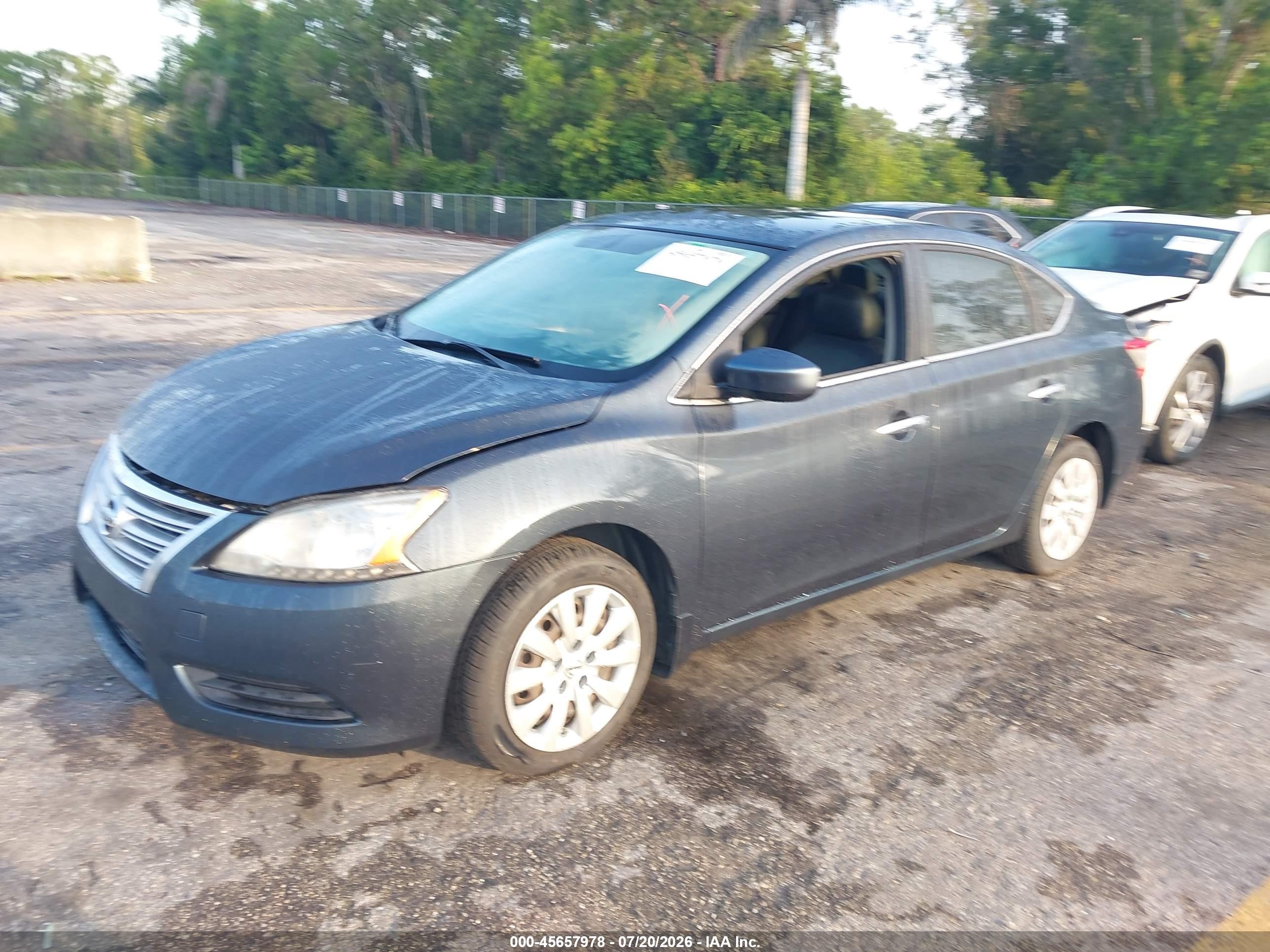 2013 Nissan Sentra S Серый vin: 3N1AB7AP8DL792946