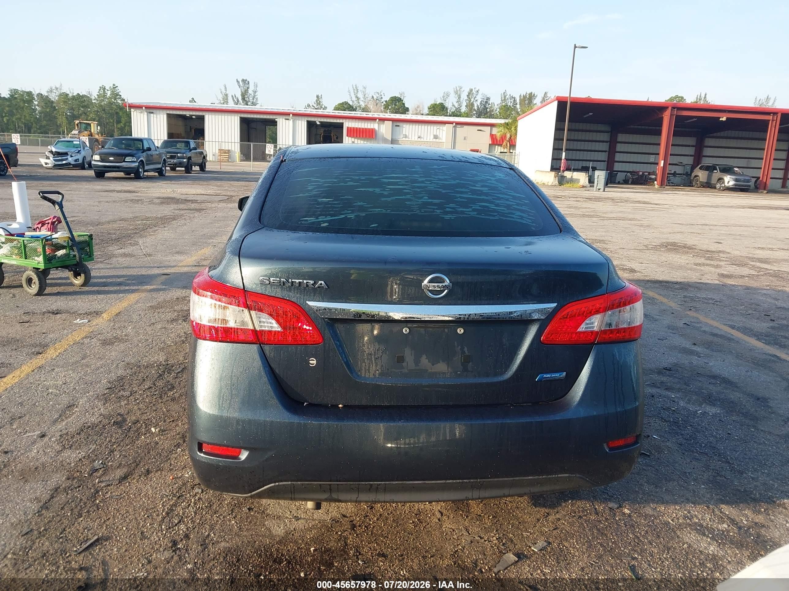 2013 Nissan Sentra S Серый vin: 3N1AB7AP8DL792946