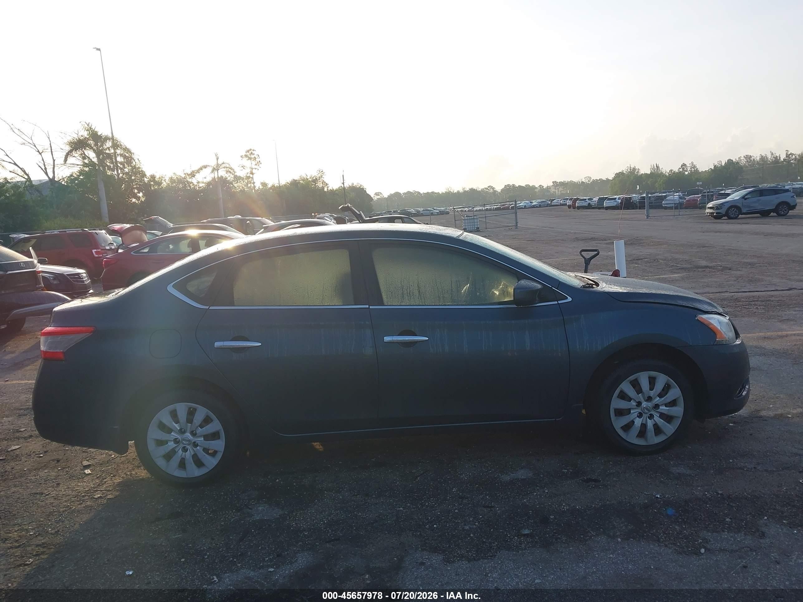 2013 Nissan Sentra S Серый vin: 3N1AB7AP8DL792946