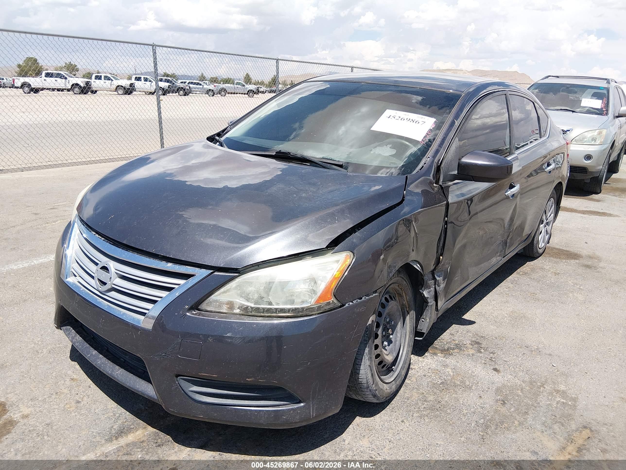 2013 Nissan Sentra S Gray vin: 3N1AB7AP8DL796687
