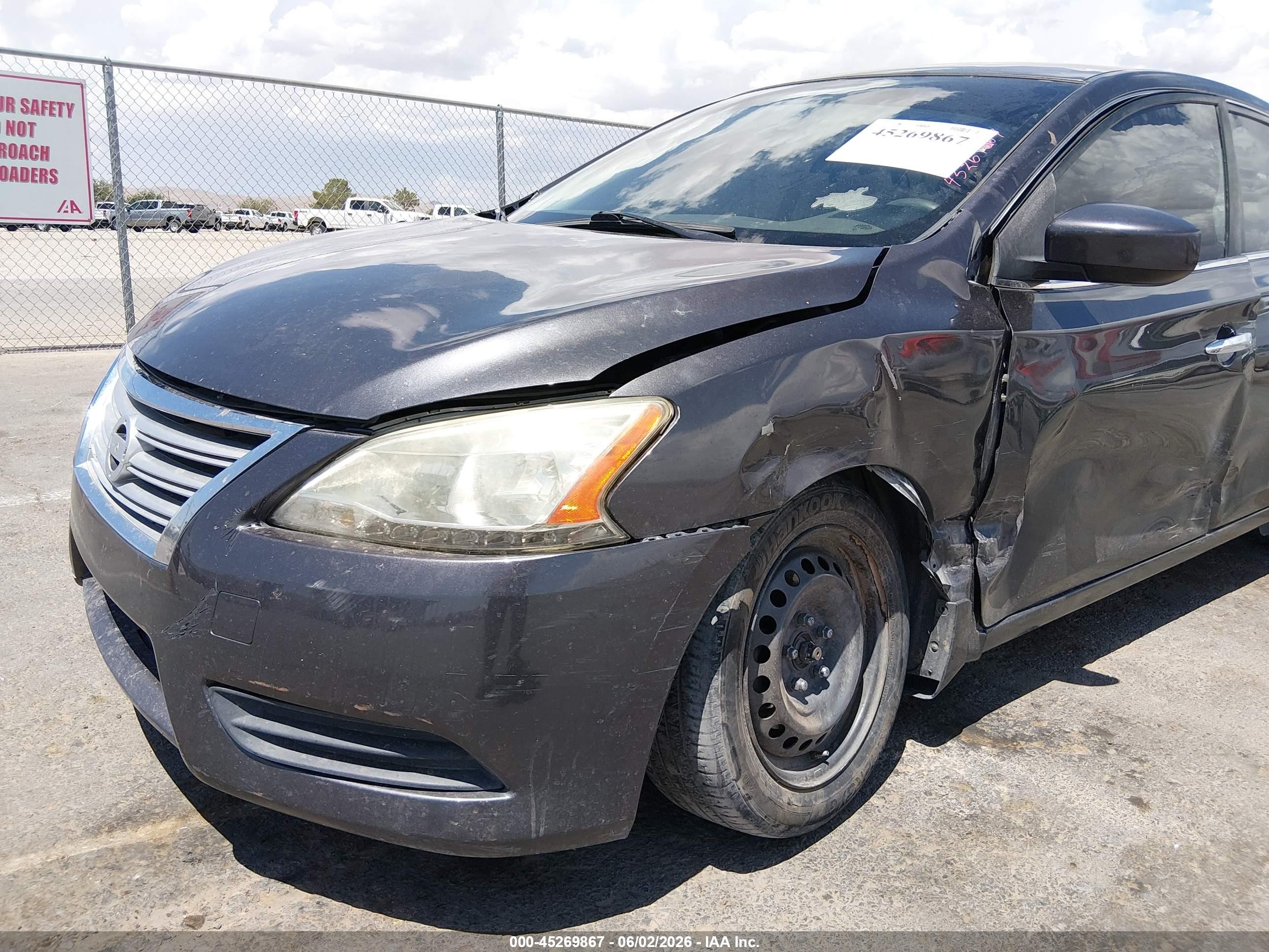 2013 Nissan Sentra S Gray vin: 3N1AB7AP8DL796687