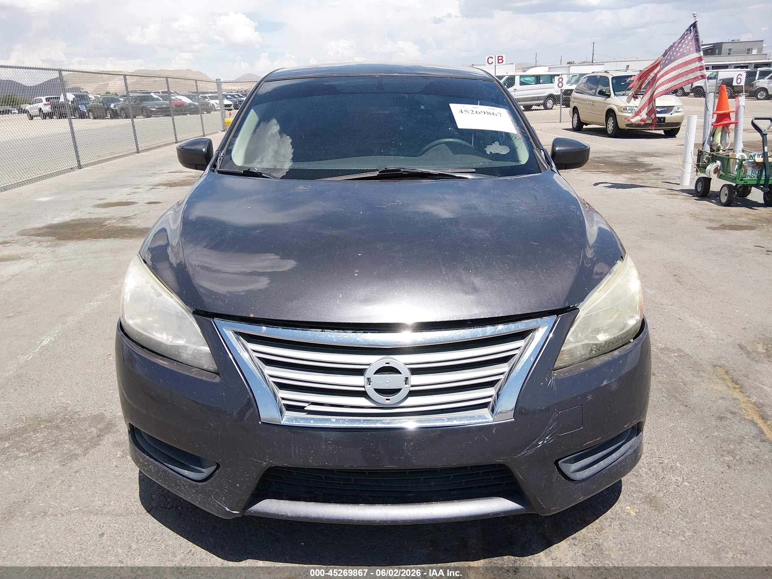 2013 Nissan Sentra S Gray vin: 3N1AB7AP8DL796687