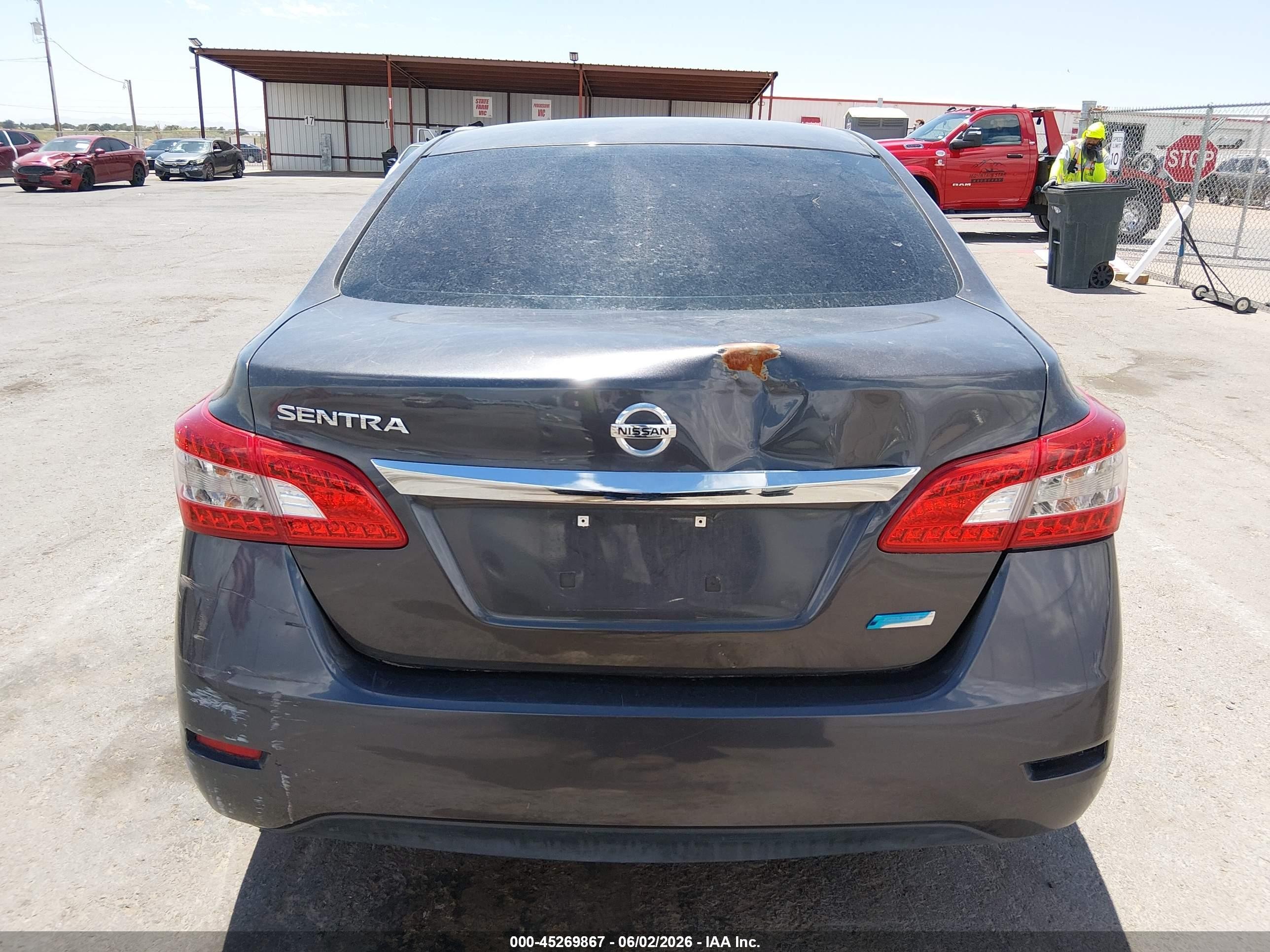 2013 Nissan Sentra S Gray vin: 3N1AB7AP8DL796687