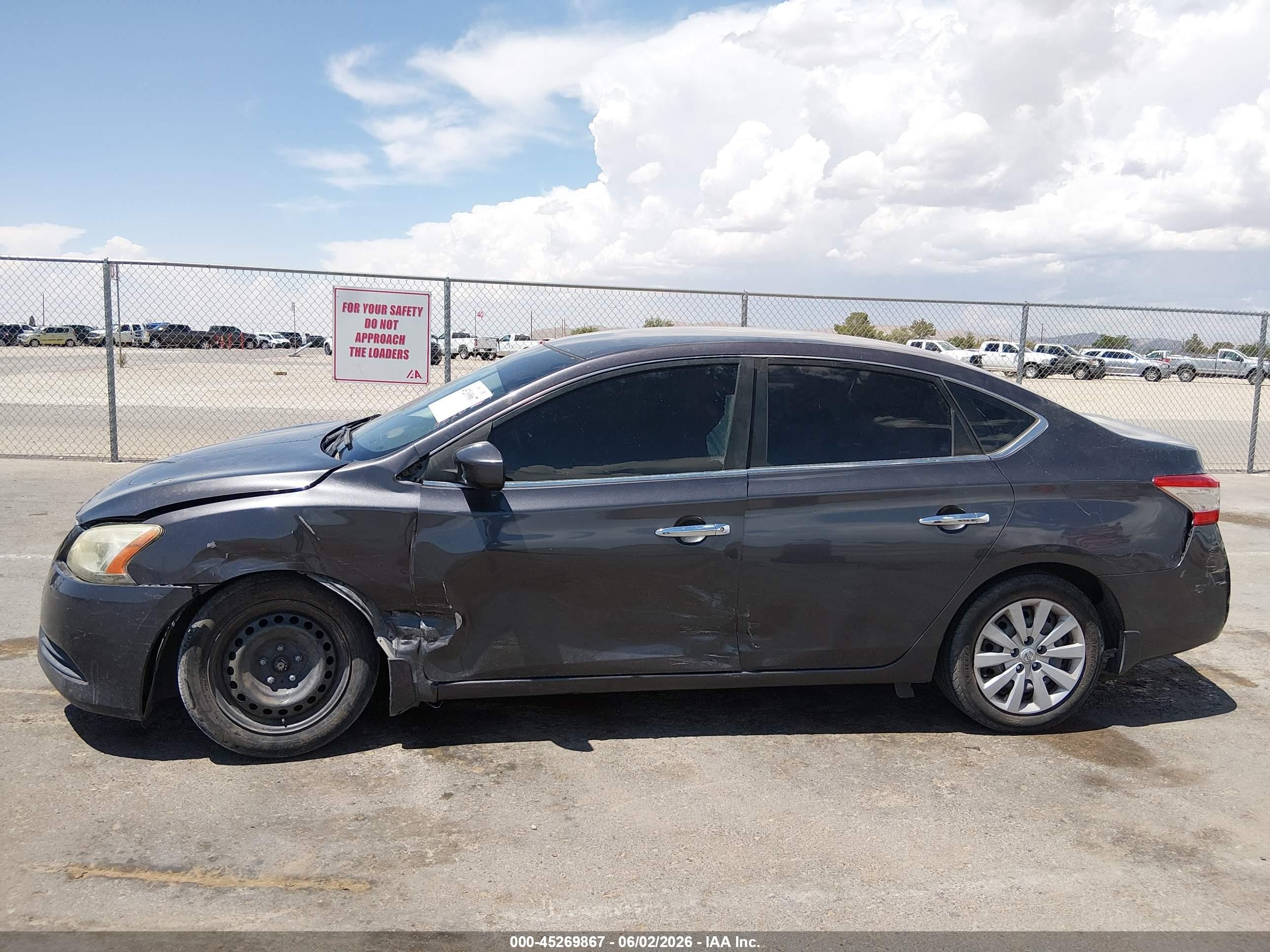 2013 Nissan Sentra S Gray vin: 3N1AB7AP8DL796687