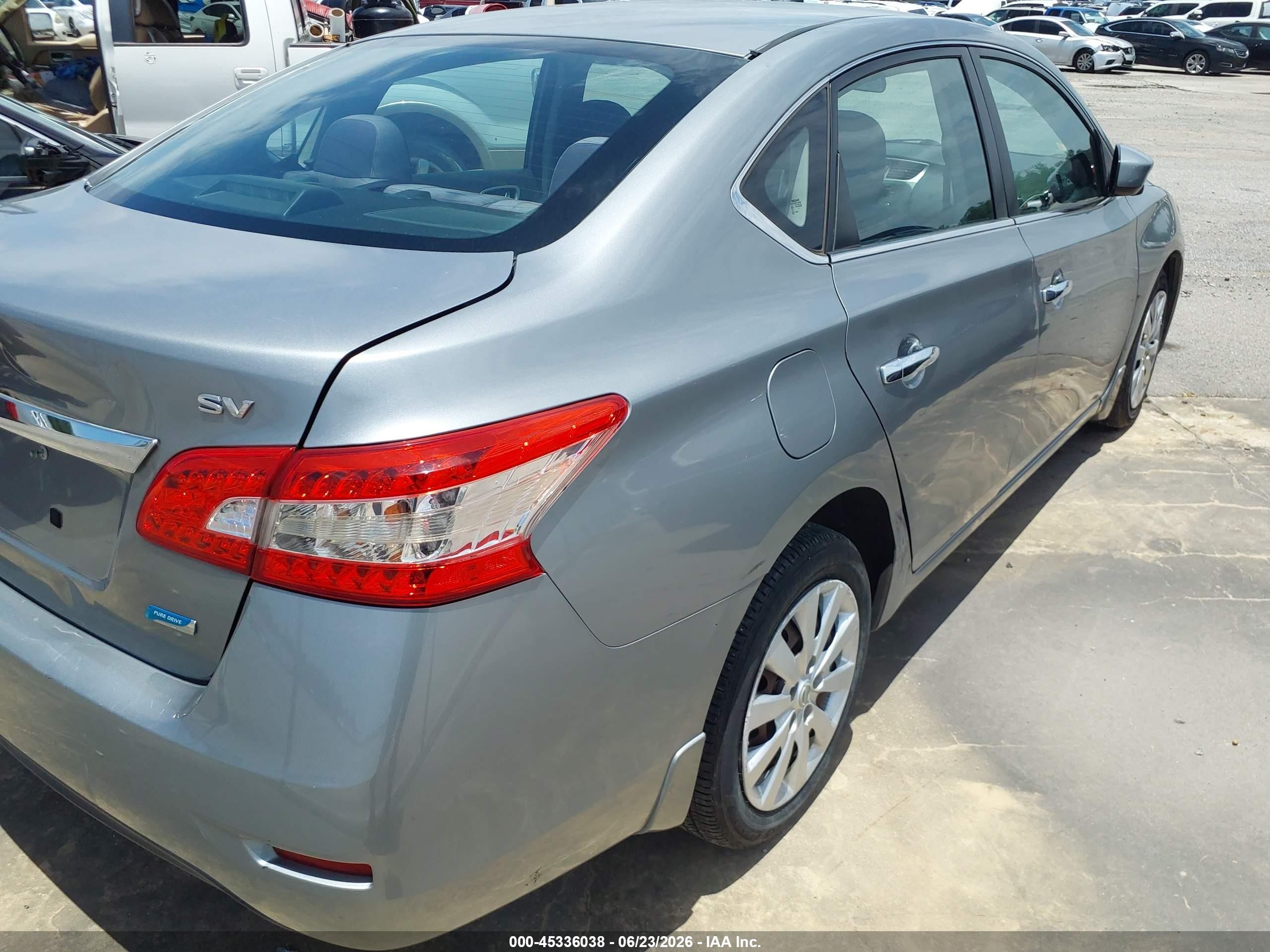 2013 Nissan Sentra Sv Gray vin: 3N1AB7AP8DL797354