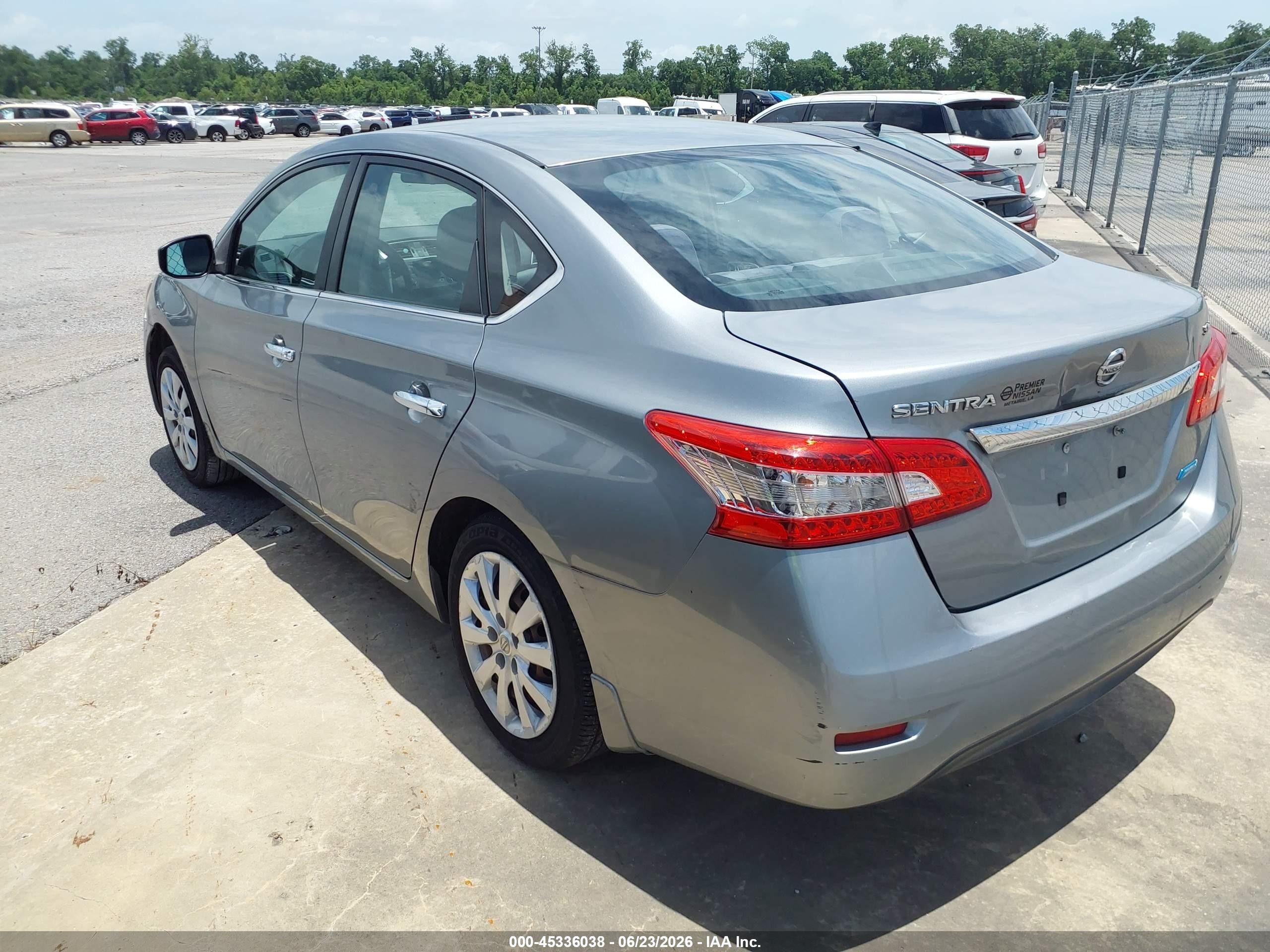 2013 Nissan Sentra Sv Gray vin: 3N1AB7AP8DL797354