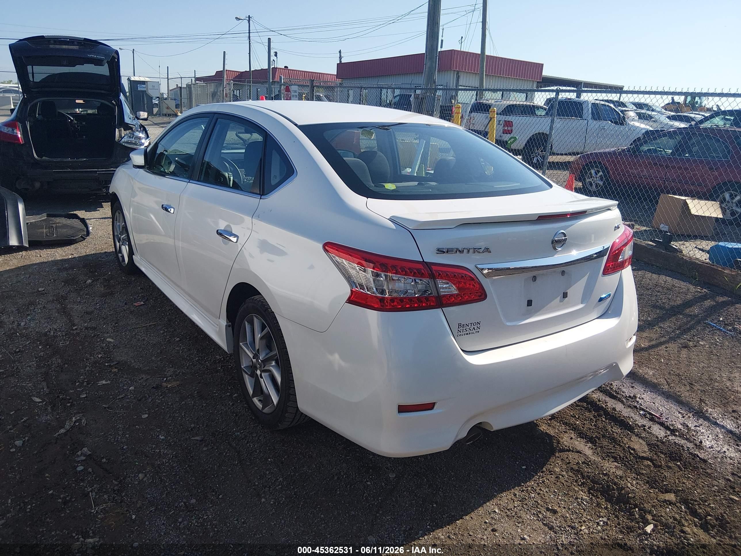 2013 Nissan Sentra Sr White vin: 3N1AB7AP8DL797807