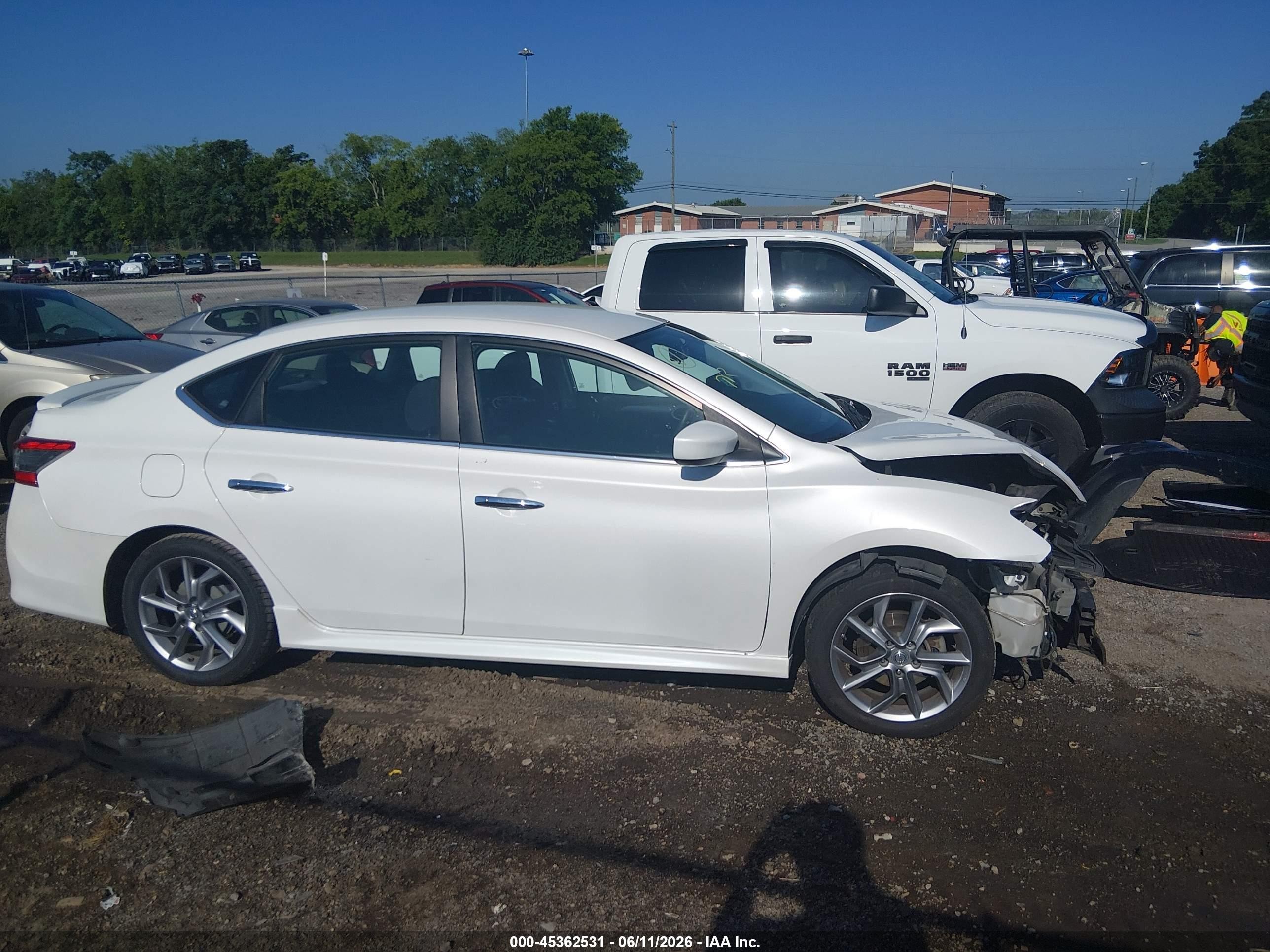 2013 Nissan Sentra Sr White vin: 3N1AB7AP8DL797807