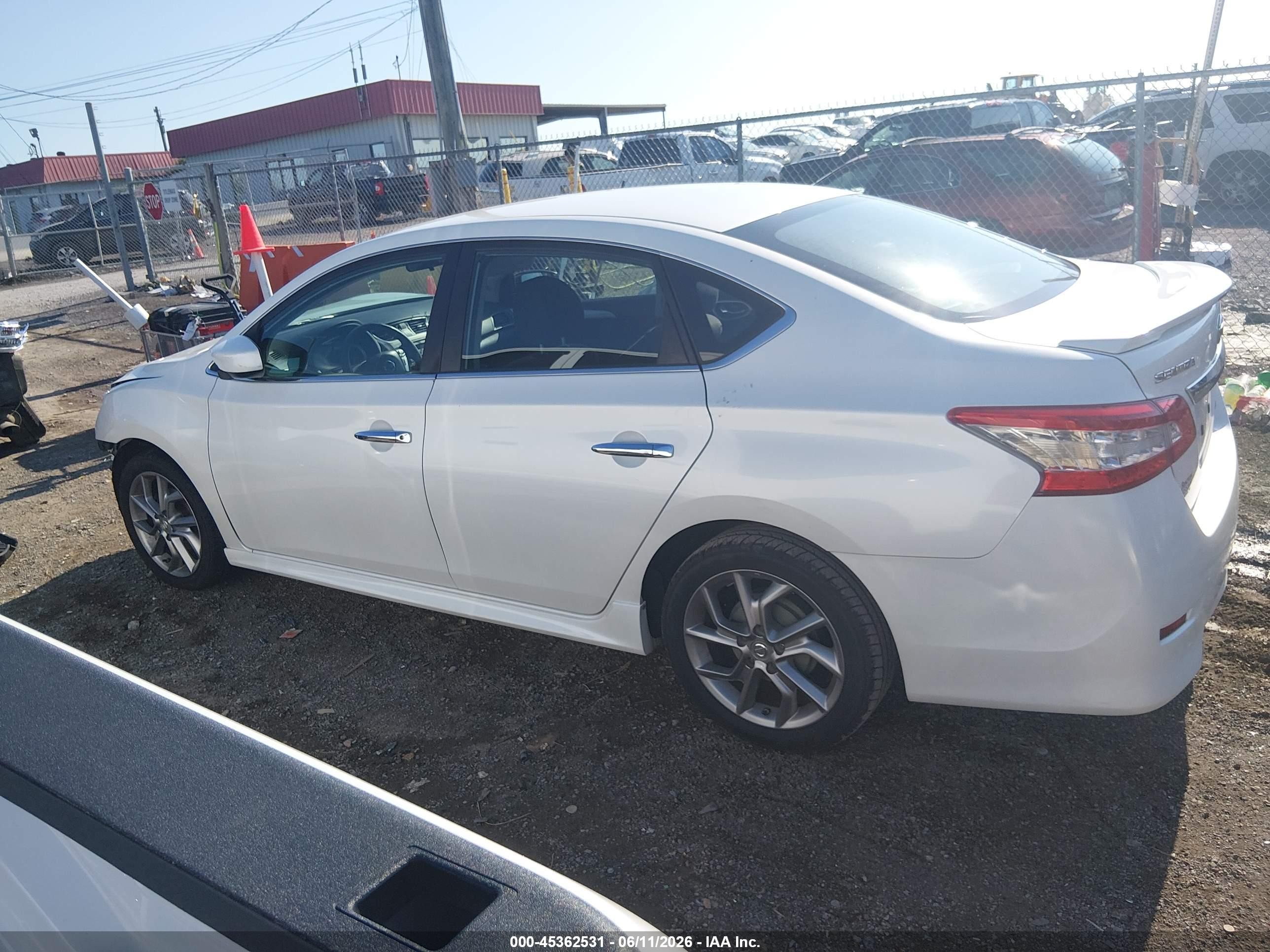 2013 Nissan Sentra Sr White vin: 3N1AB7AP8DL797807
