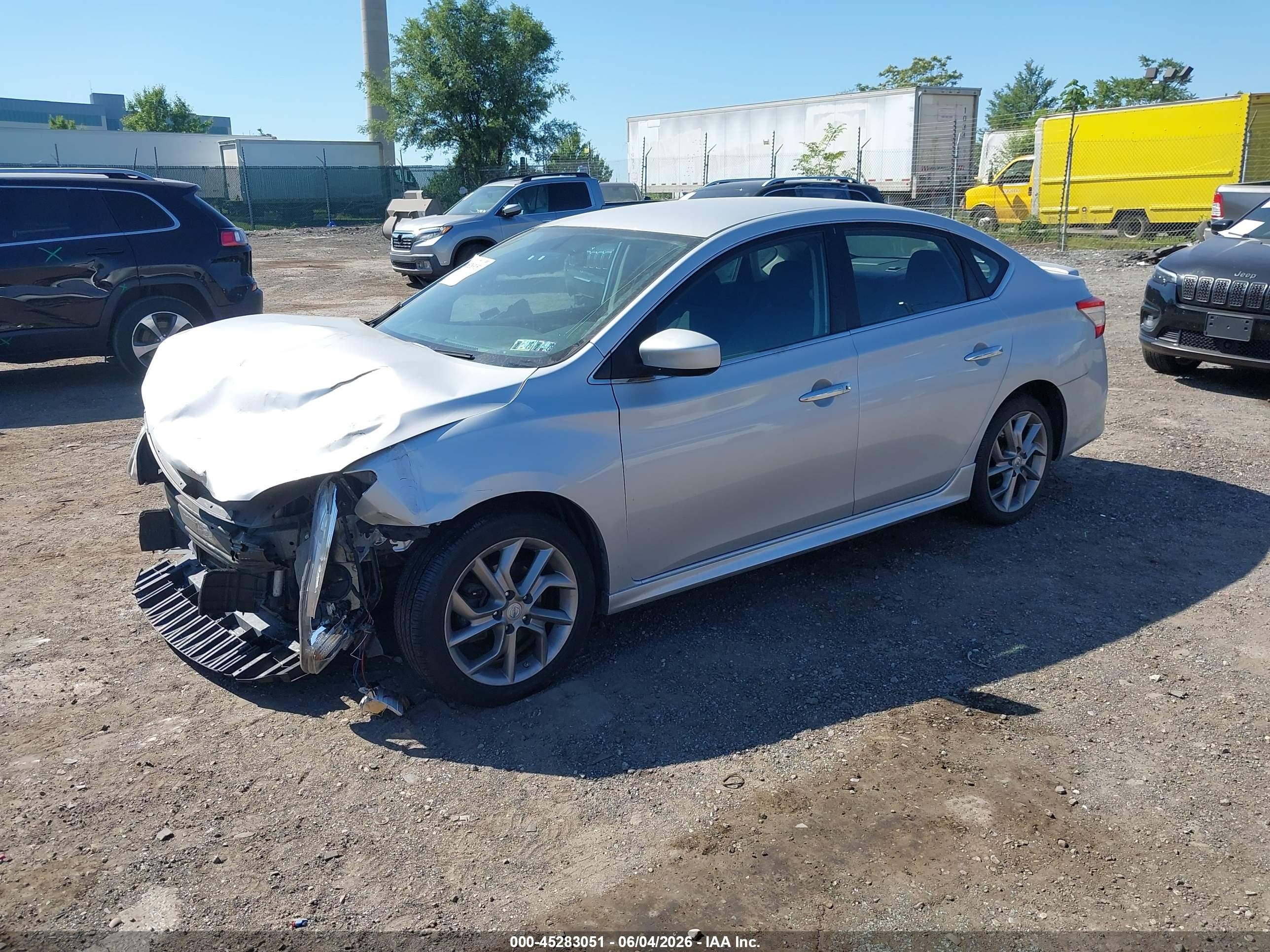 2013 Nissan Sentra Sr Серебряный vin: 3N1AB7AP8DL799248