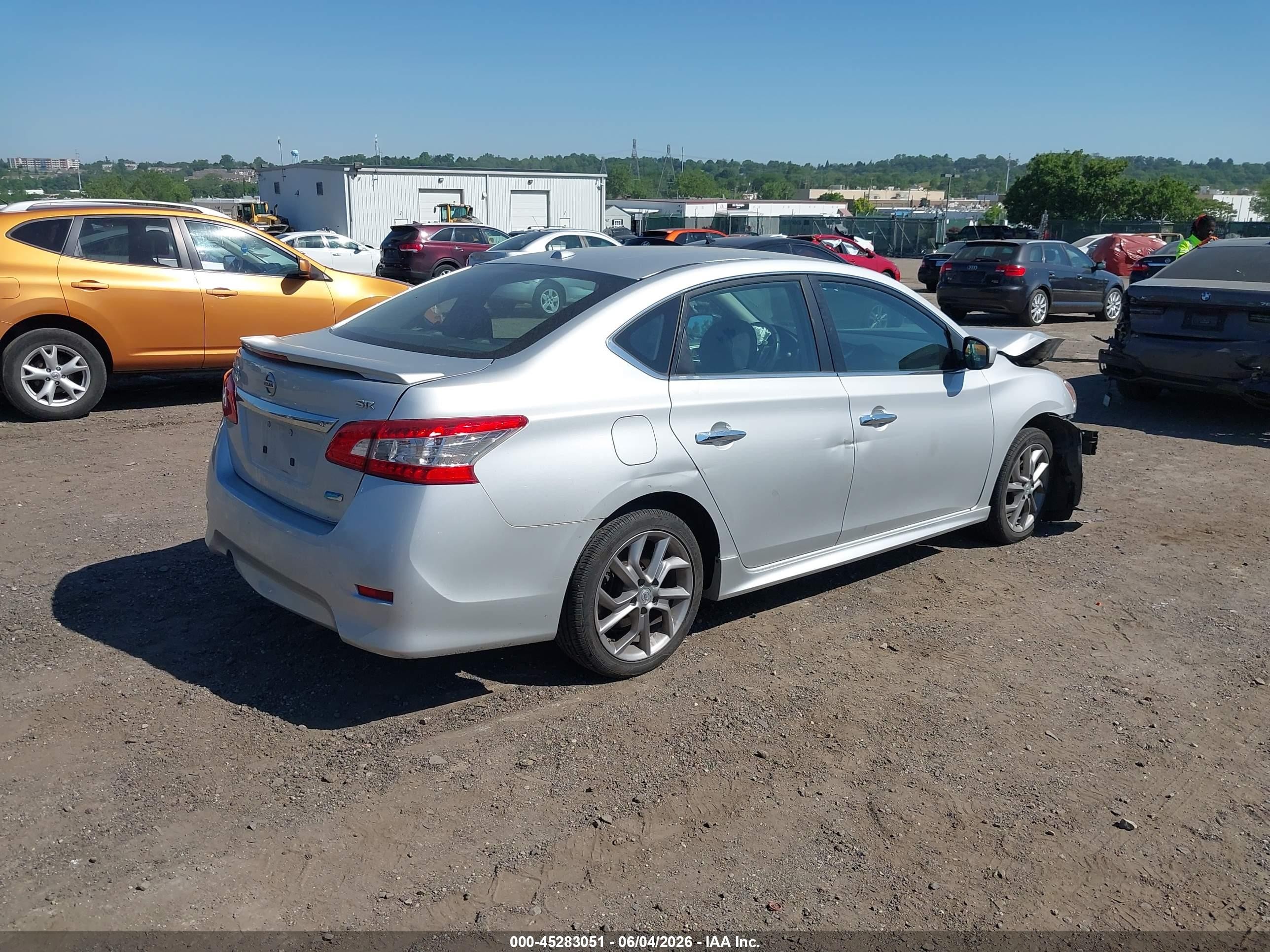 2013 Nissan Sentra Sr Серебряный vin: 3N1AB7AP8DL799248