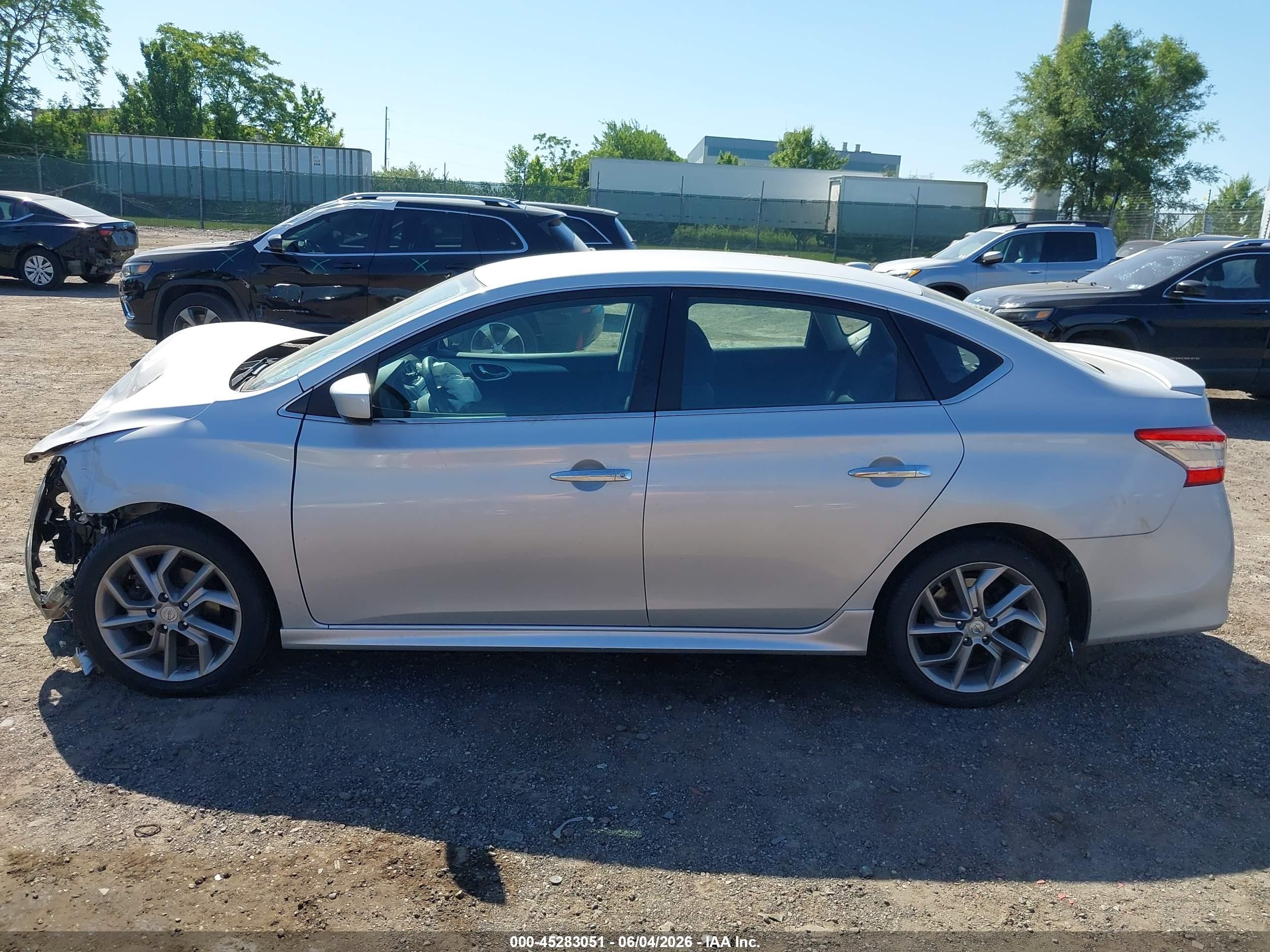2013 Nissan Sentra Sr Серебряный vin: 3N1AB7AP8DL799248