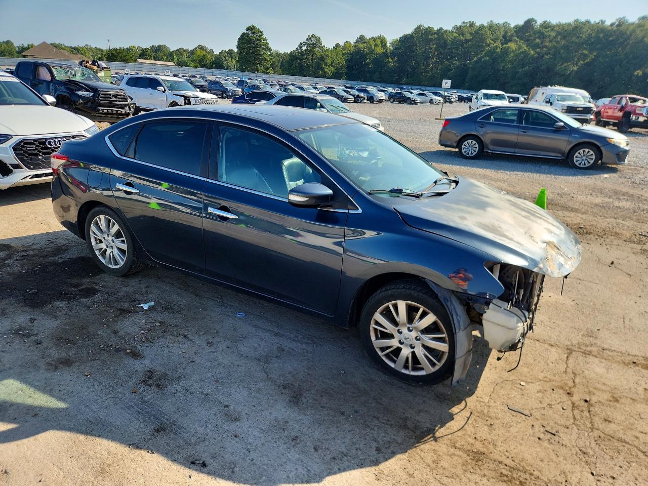 2014 Nissan Sentra Sl Blue vin: 3N1AB7AP8EL608011