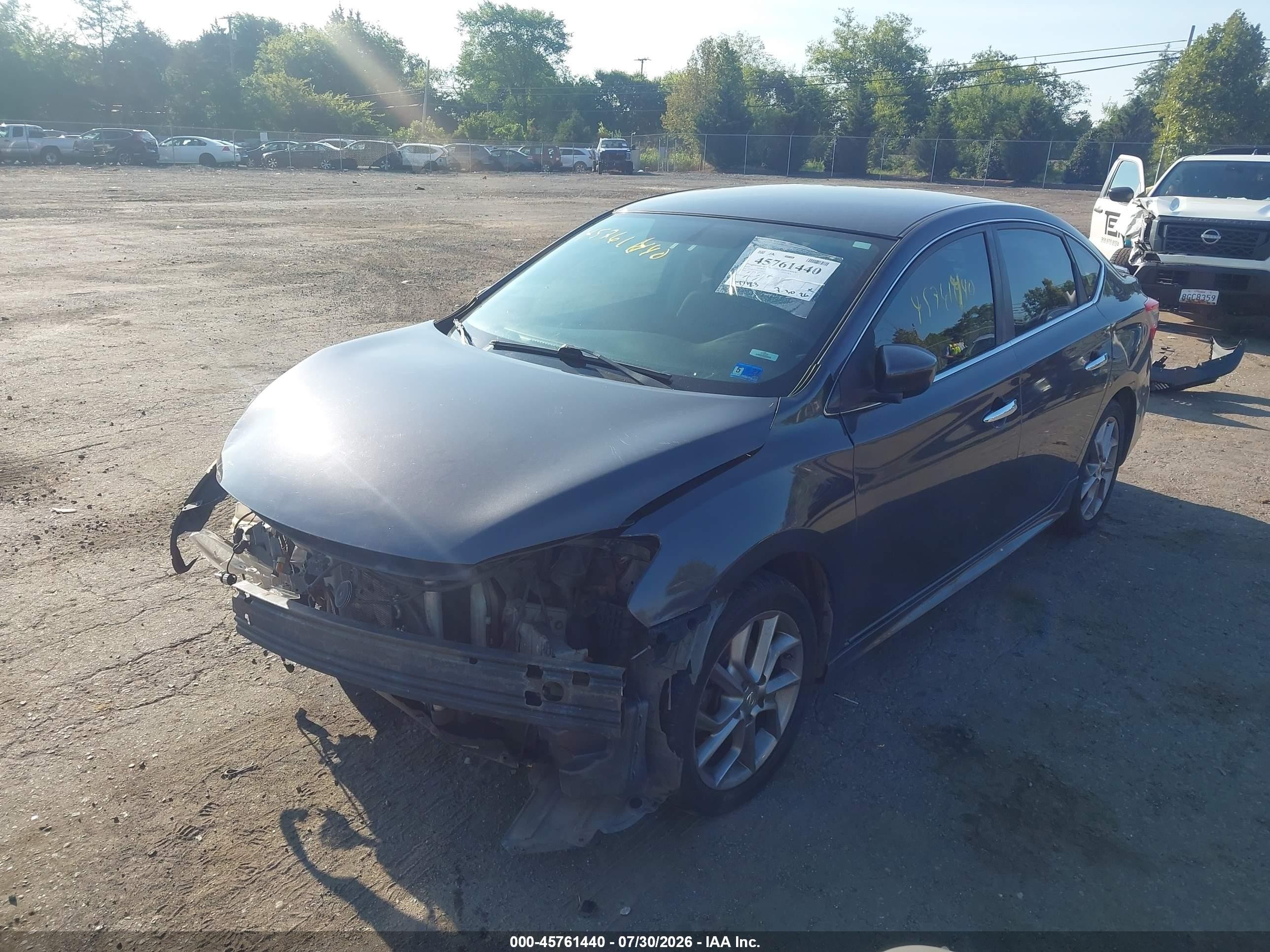 2014 Nissan Sentra Sr Gray vin: 3N1AB7AP8EL619073