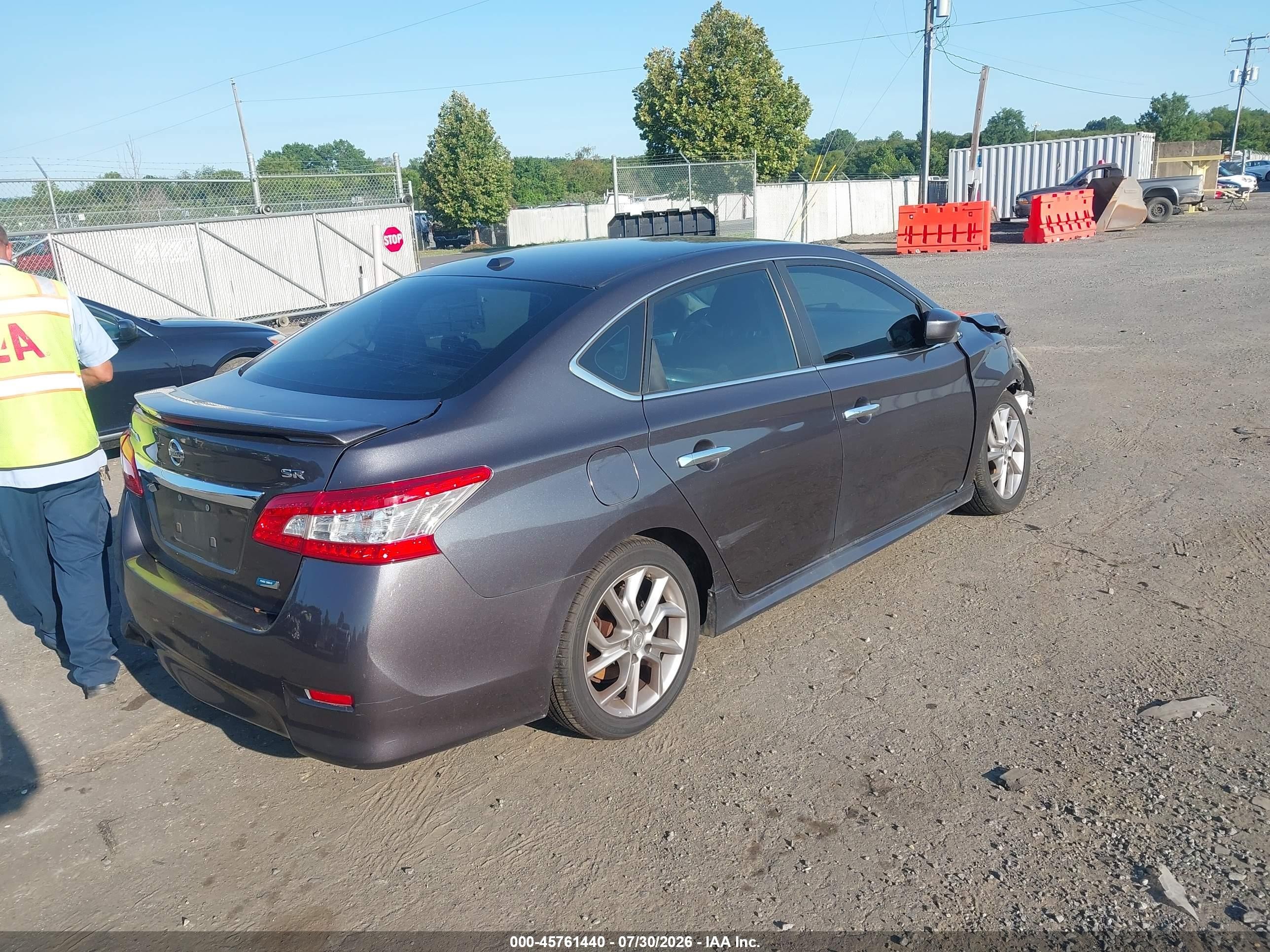 2014 Nissan Sentra Sr Gray vin: 3N1AB7AP8EL619073