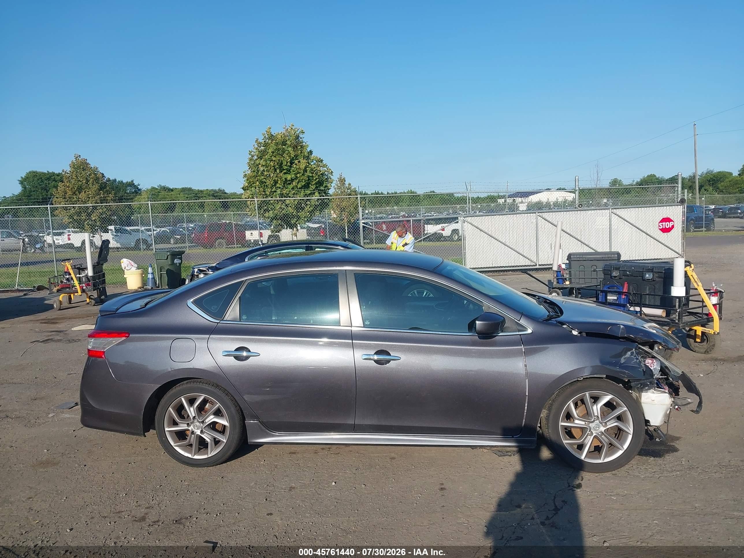 2014 Nissan Sentra Sr Gray vin: 3N1AB7AP8EL619073