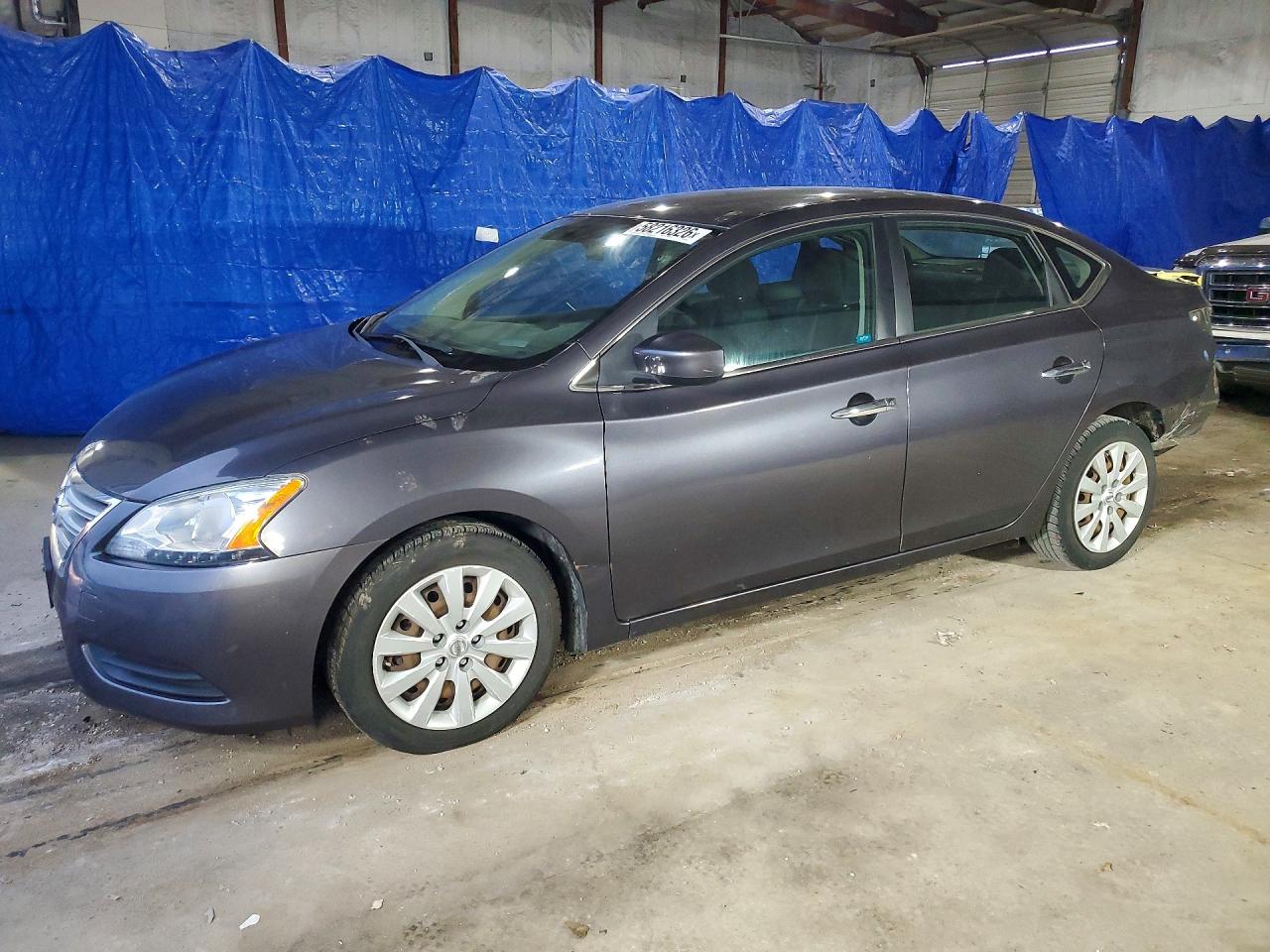 2014 Nissan Sentra S Gray vin: 3N1AB7AP8EL624130