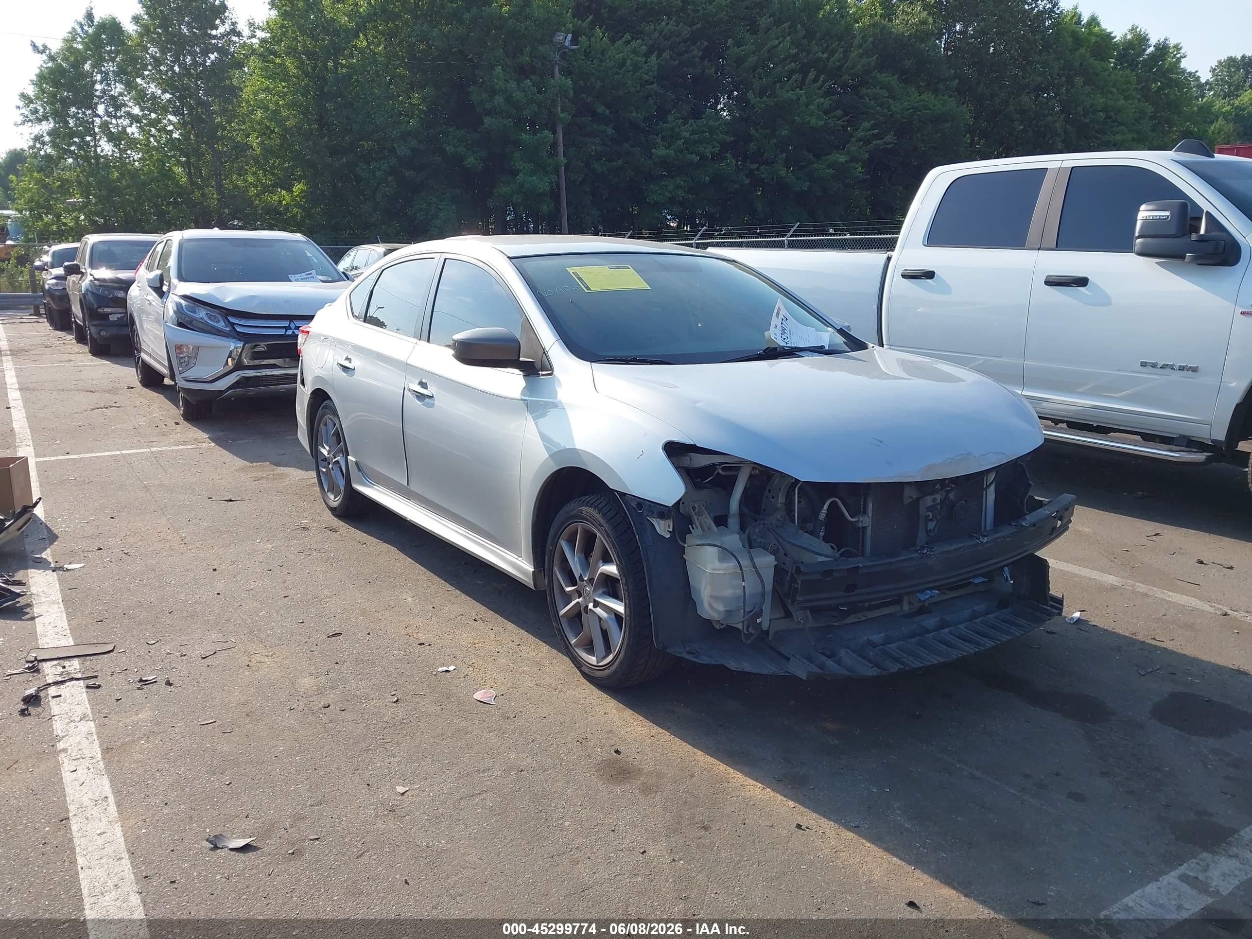 2014 Nissan Sentra Sr Silver vin: 3N1AB7AP8EL626864