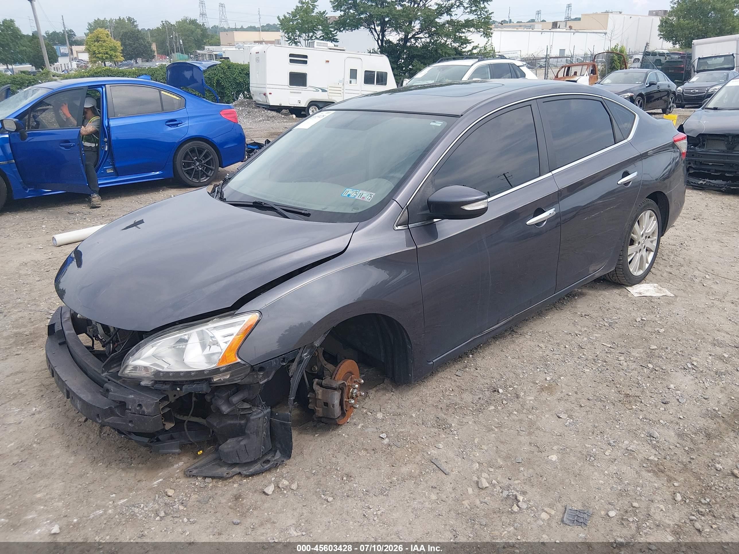 2014 Nissan Sentra Sl Gray vin: 3N1AB7AP8EL628369