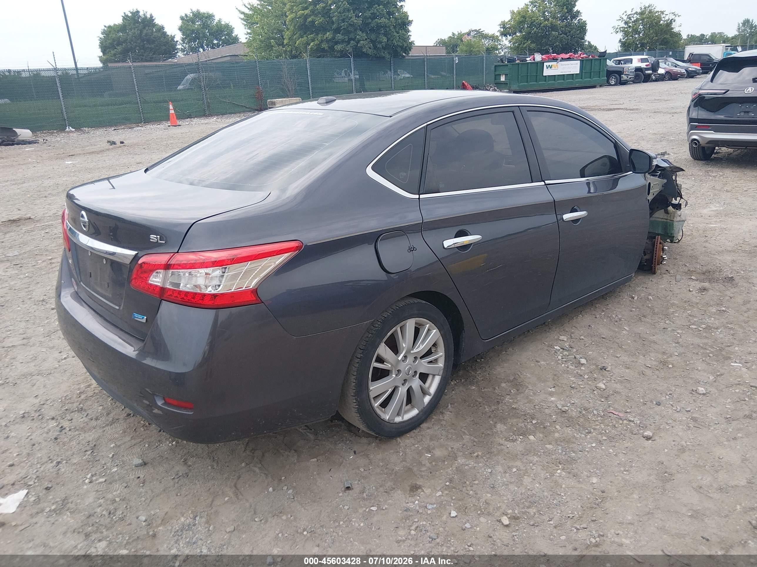 2014 Nissan Sentra Sl Gray vin: 3N1AB7AP8EL628369