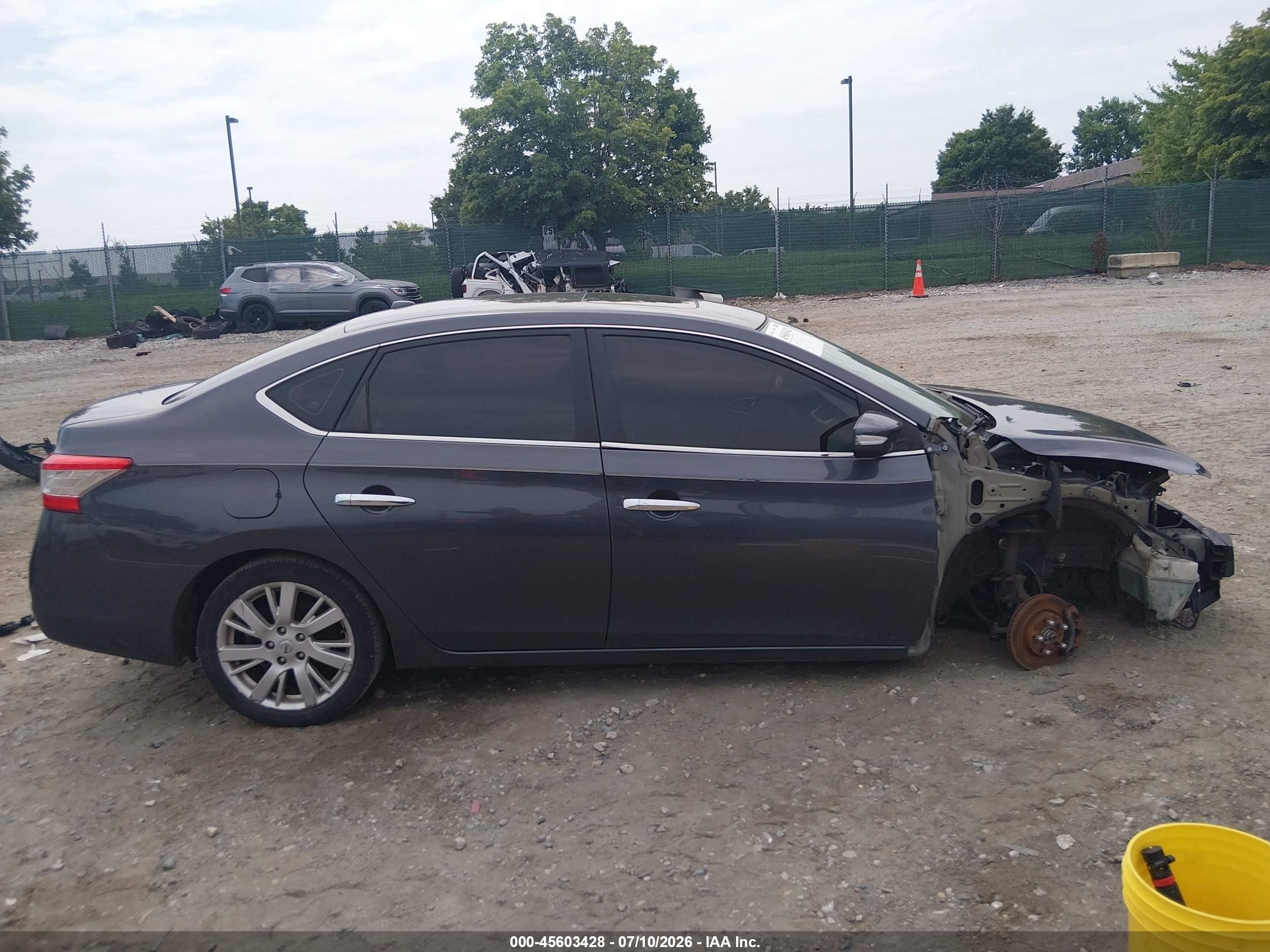 2014 Nissan Sentra Sl Gray vin: 3N1AB7AP8EL628369