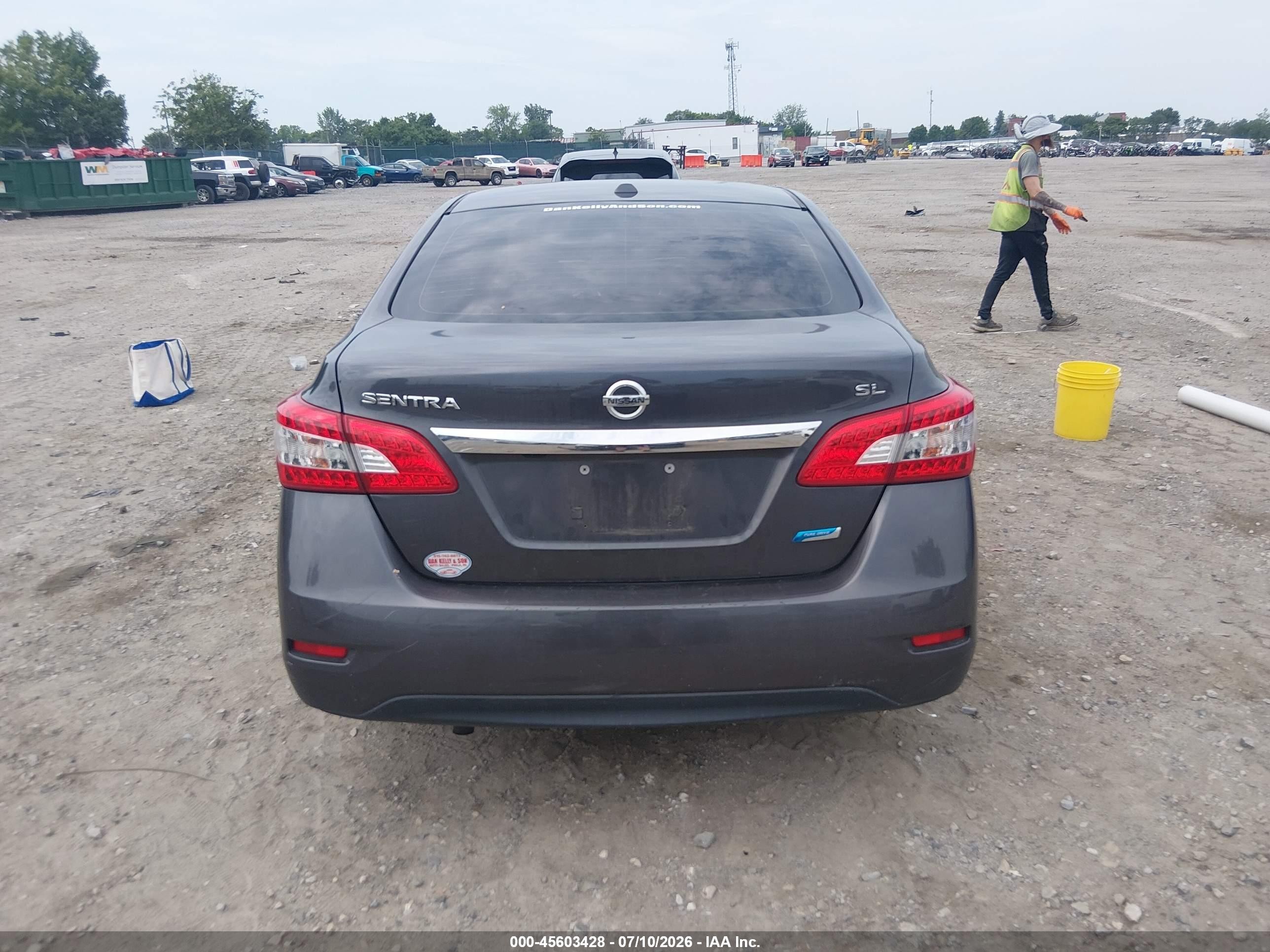 2014 Nissan Sentra Sl Gray vin: 3N1AB7AP8EL628369