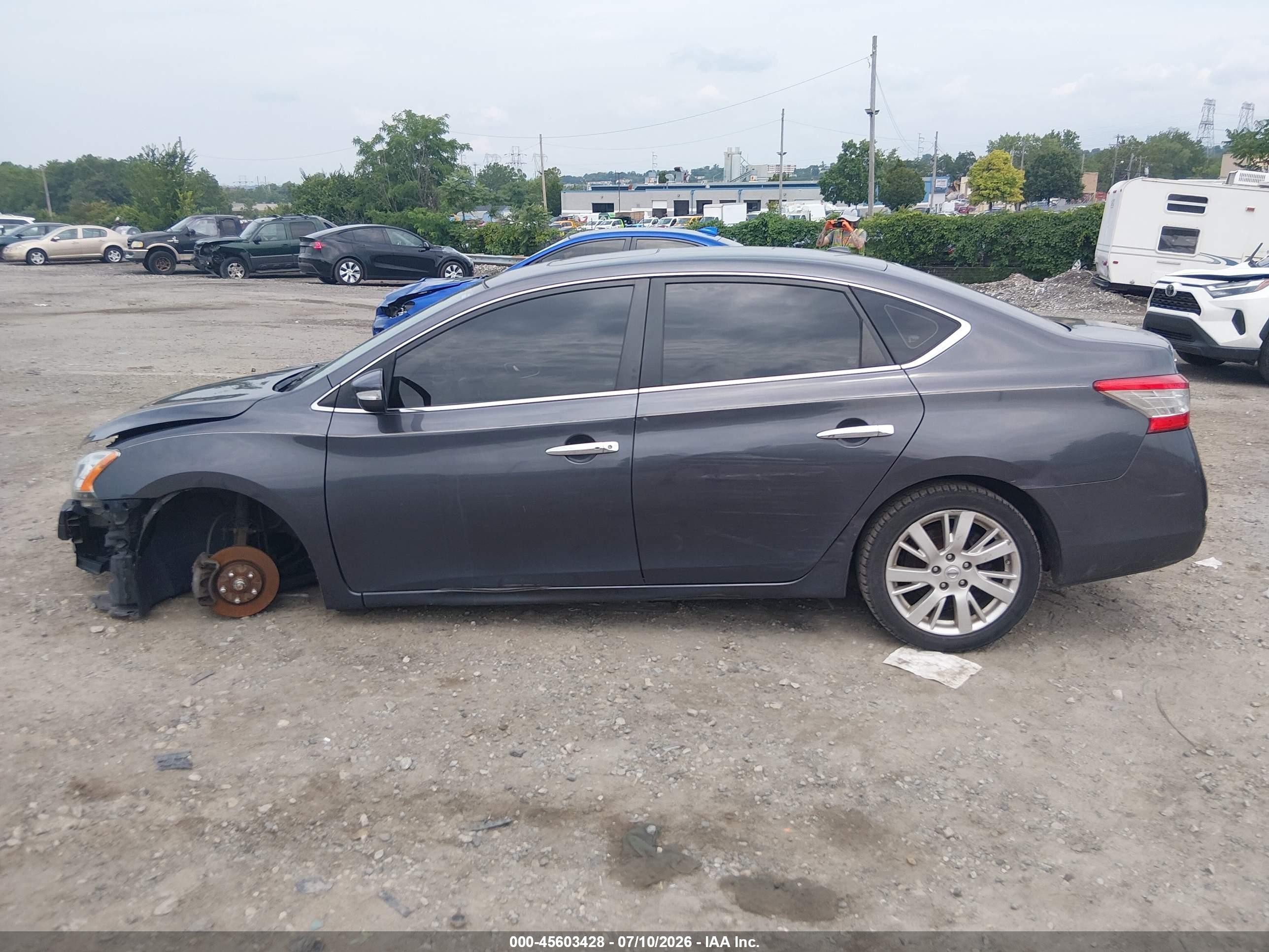 2014 Nissan Sentra Sl Gray vin: 3N1AB7AP8EL628369