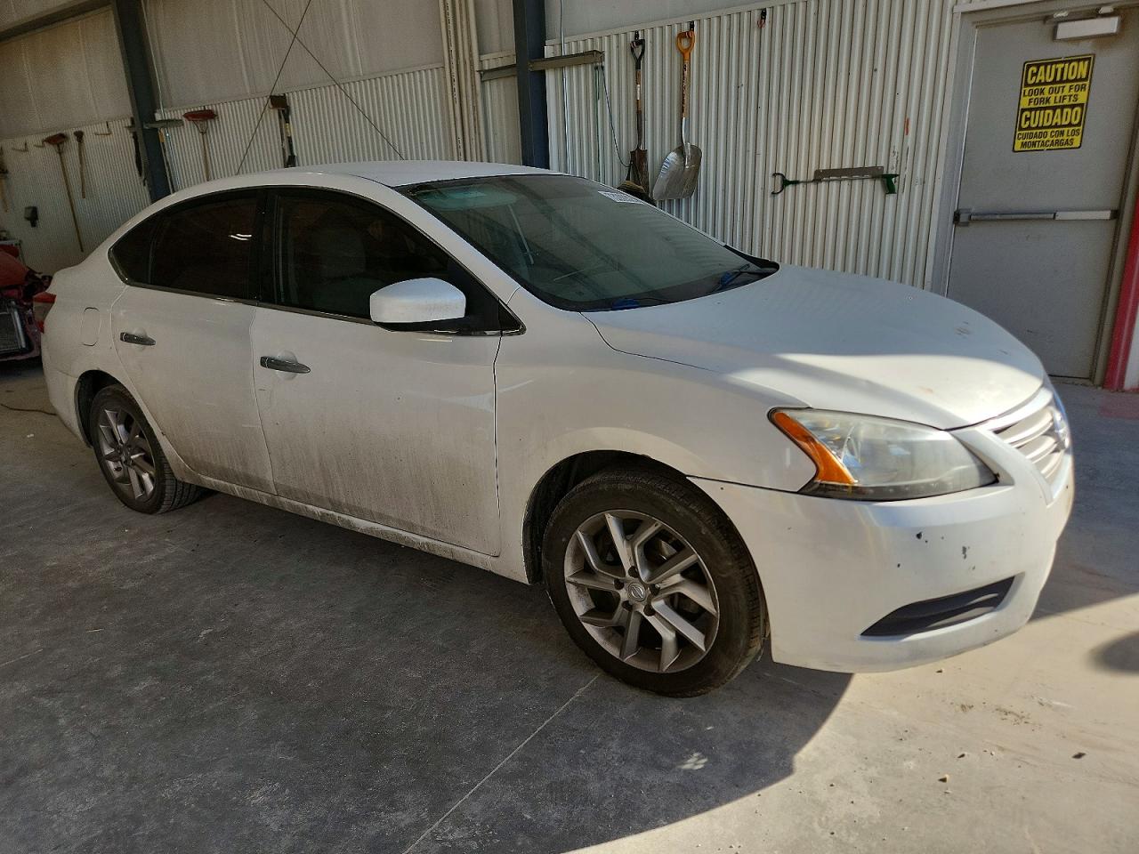 2014 Nissan Sentra S White vin: 3N1AB7AP8EL639162