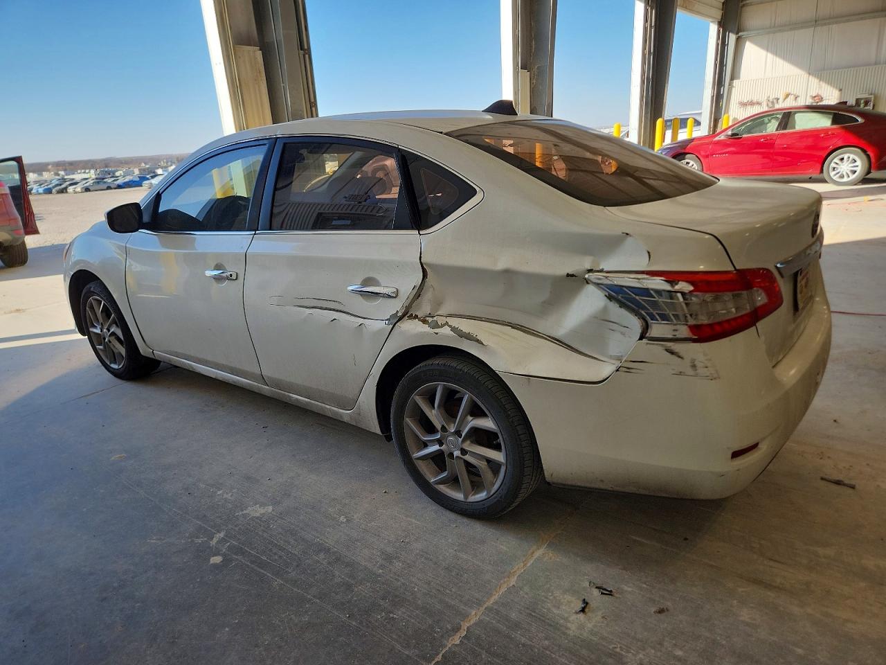 2014 Nissan Sentra S White vin: 3N1AB7AP8EL639162