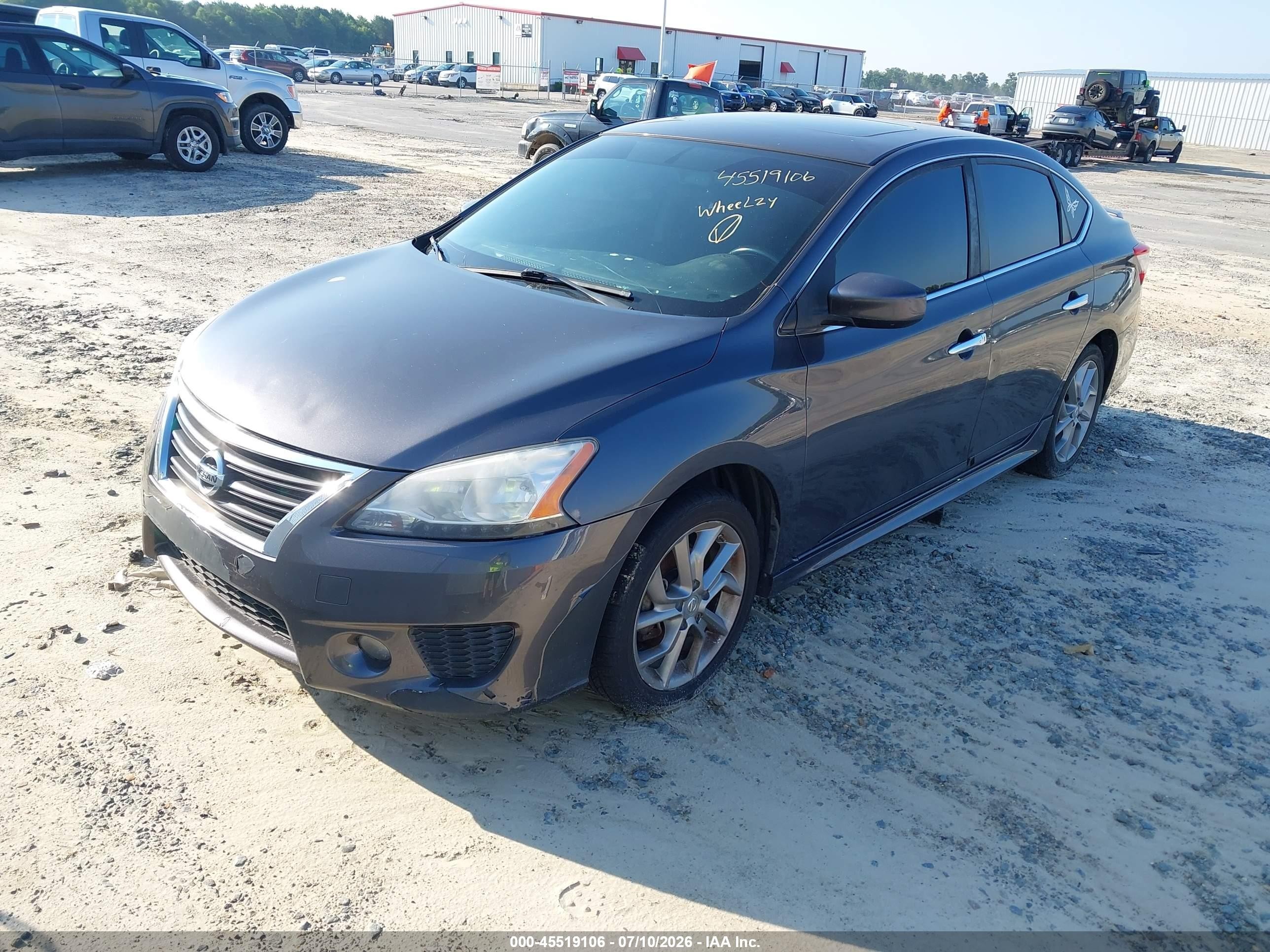 2014 Nissan Sentra Sr Gray vin: 3N1AB7AP8EL639890