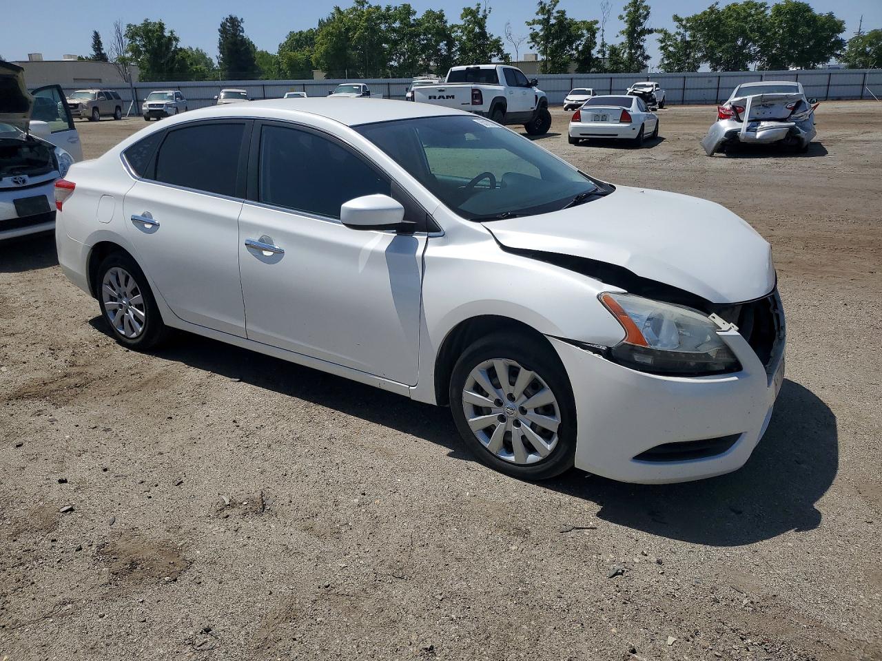 2014 Nissan Sentra Sv White vin: 3N1AB7AP8EL649139