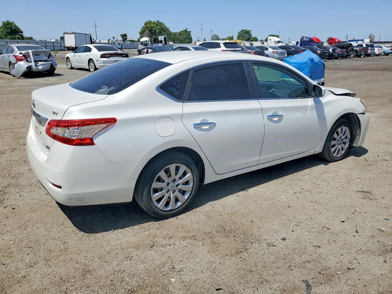 2014 Nissan Sentra Sv White vin: 3N1AB7AP8EL649139
