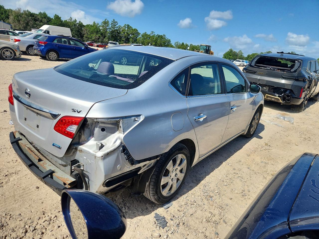 2014 Nissan Sentra Sv Silver vin: 3N1AB7AP8EL654387