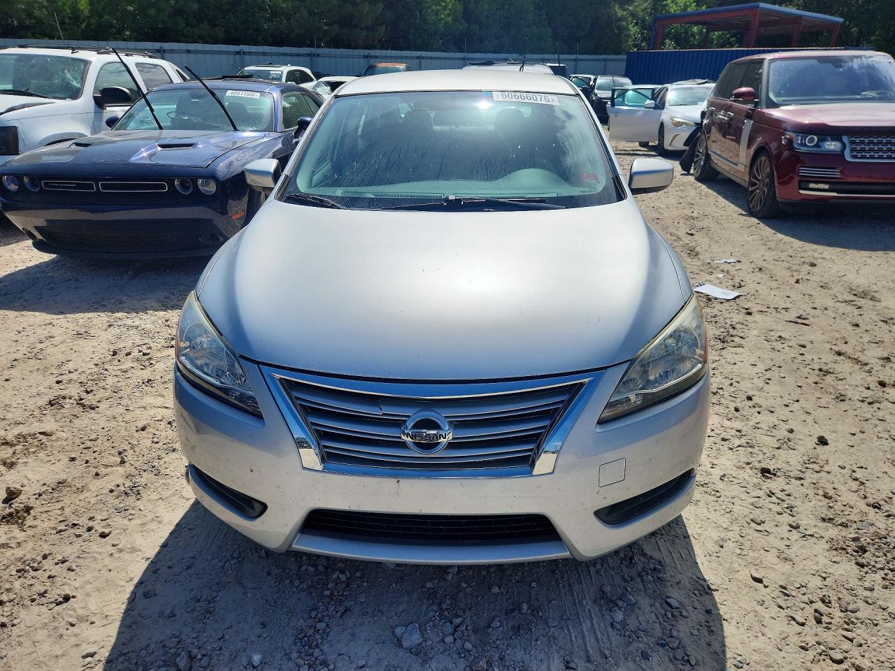 2014 Nissan Sentra Sv Silver vin: 3N1AB7AP8EL654387