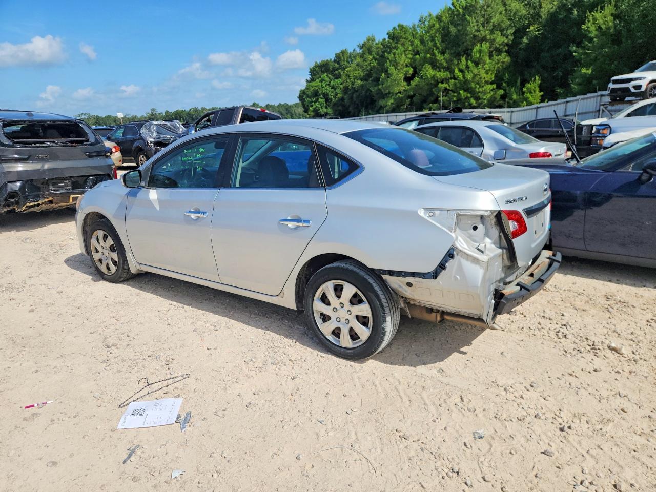 2014 Nissan Sentra Sv Silver vin: 3N1AB7AP8EL654387