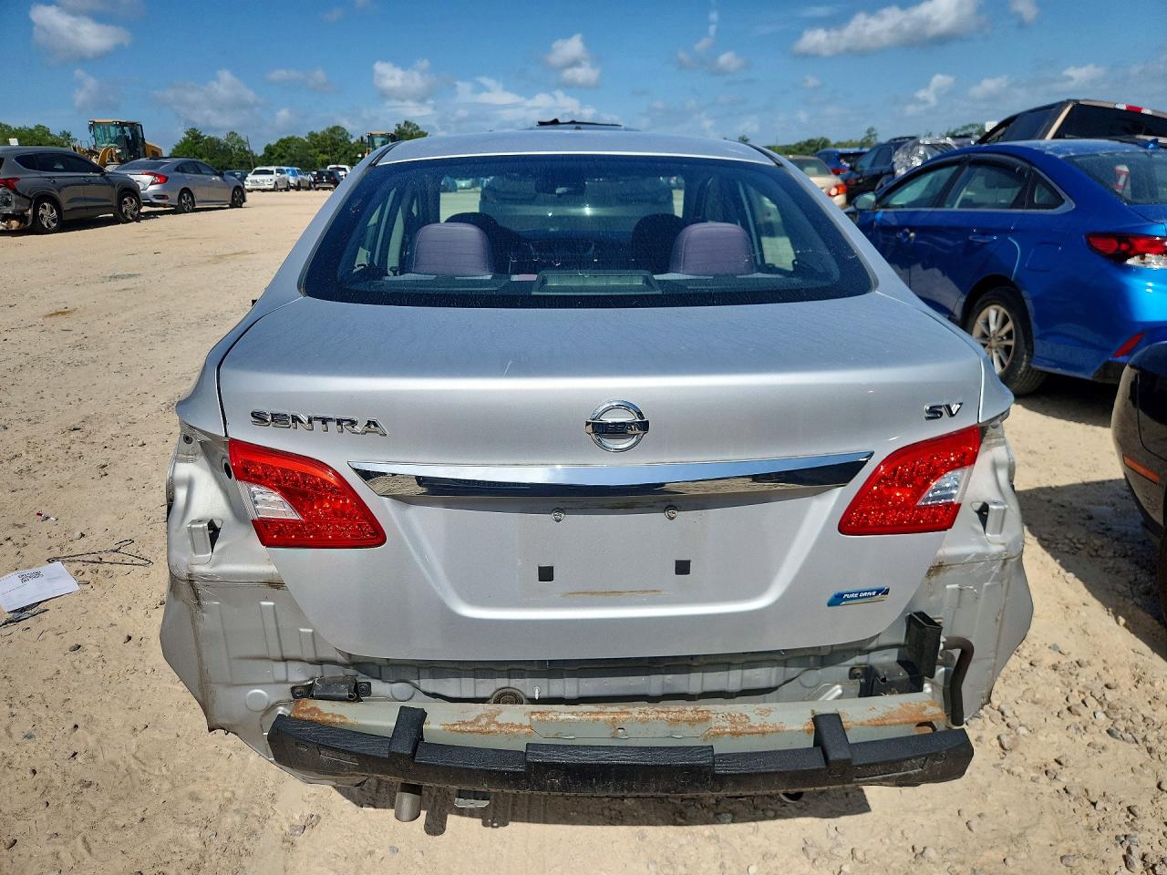 2014 Nissan Sentra Sv Silver vin: 3N1AB7AP8EL654387