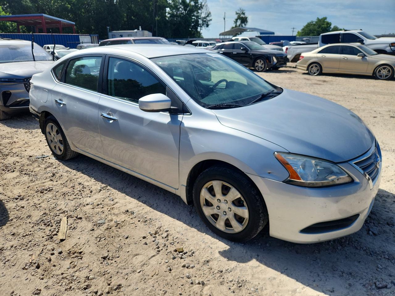 2014 Nissan Sentra Sv Silver vin: 3N1AB7AP8EL654387