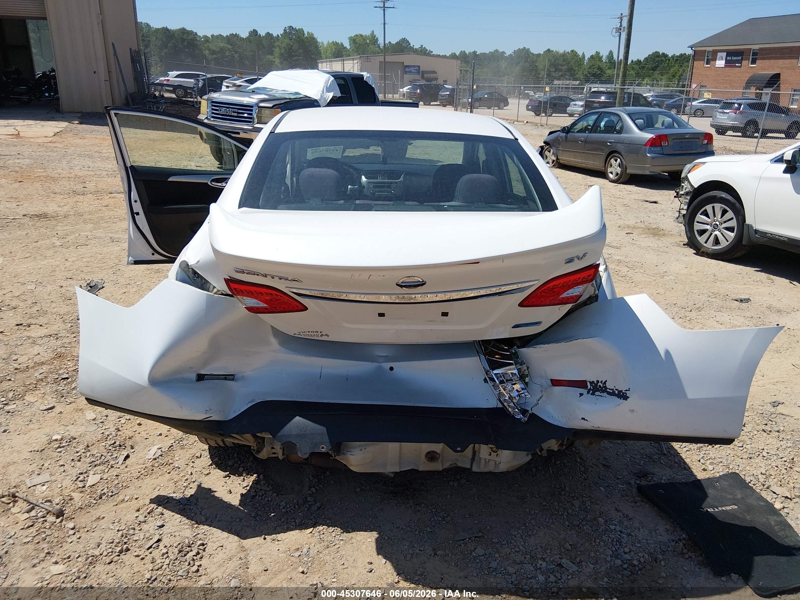 2014 Nissan Sentra Sv White vin: 3N1AB7AP8EL656625