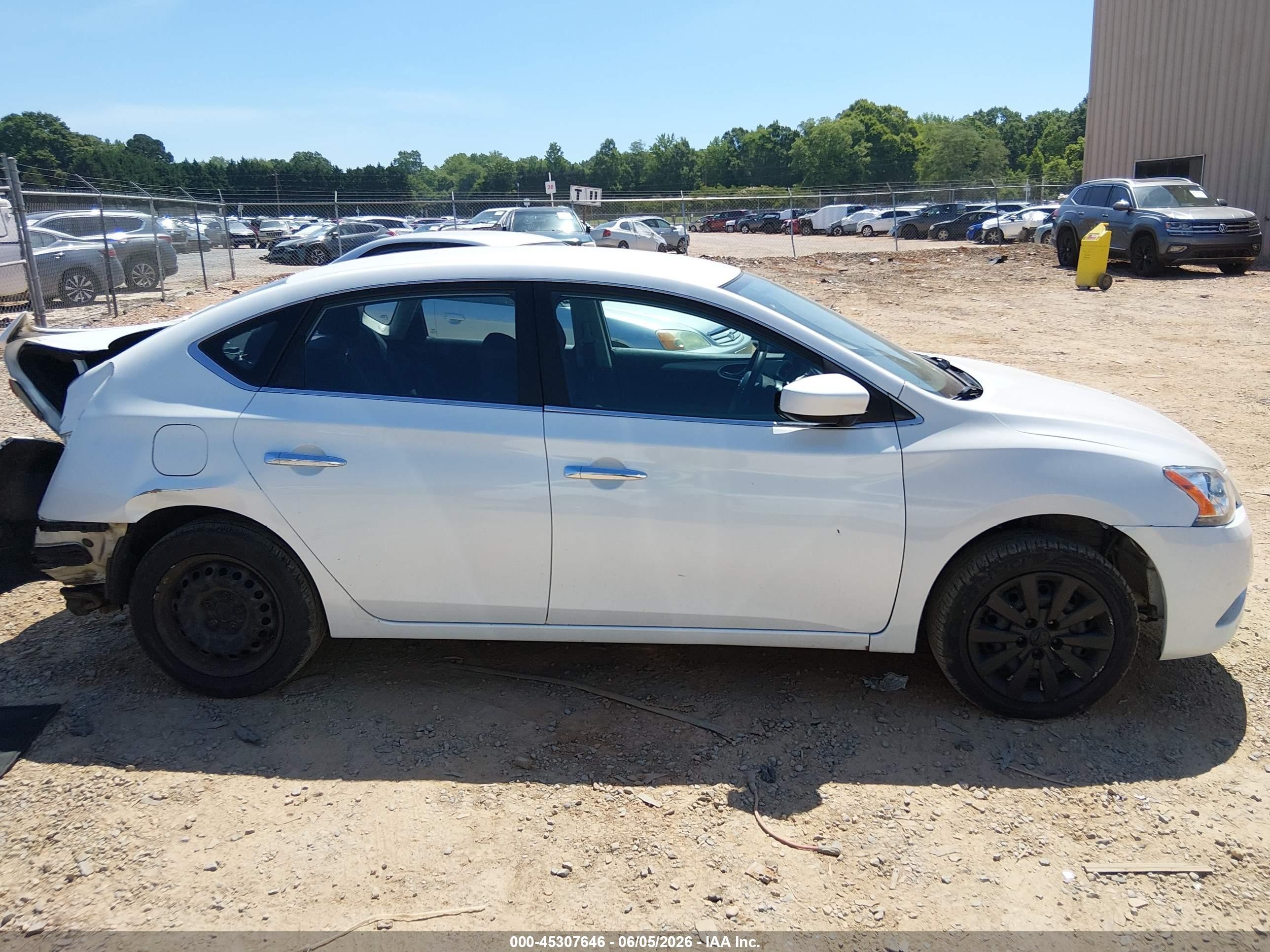 2014 Nissan Sentra Sv White vin: 3N1AB7AP8EL656625
