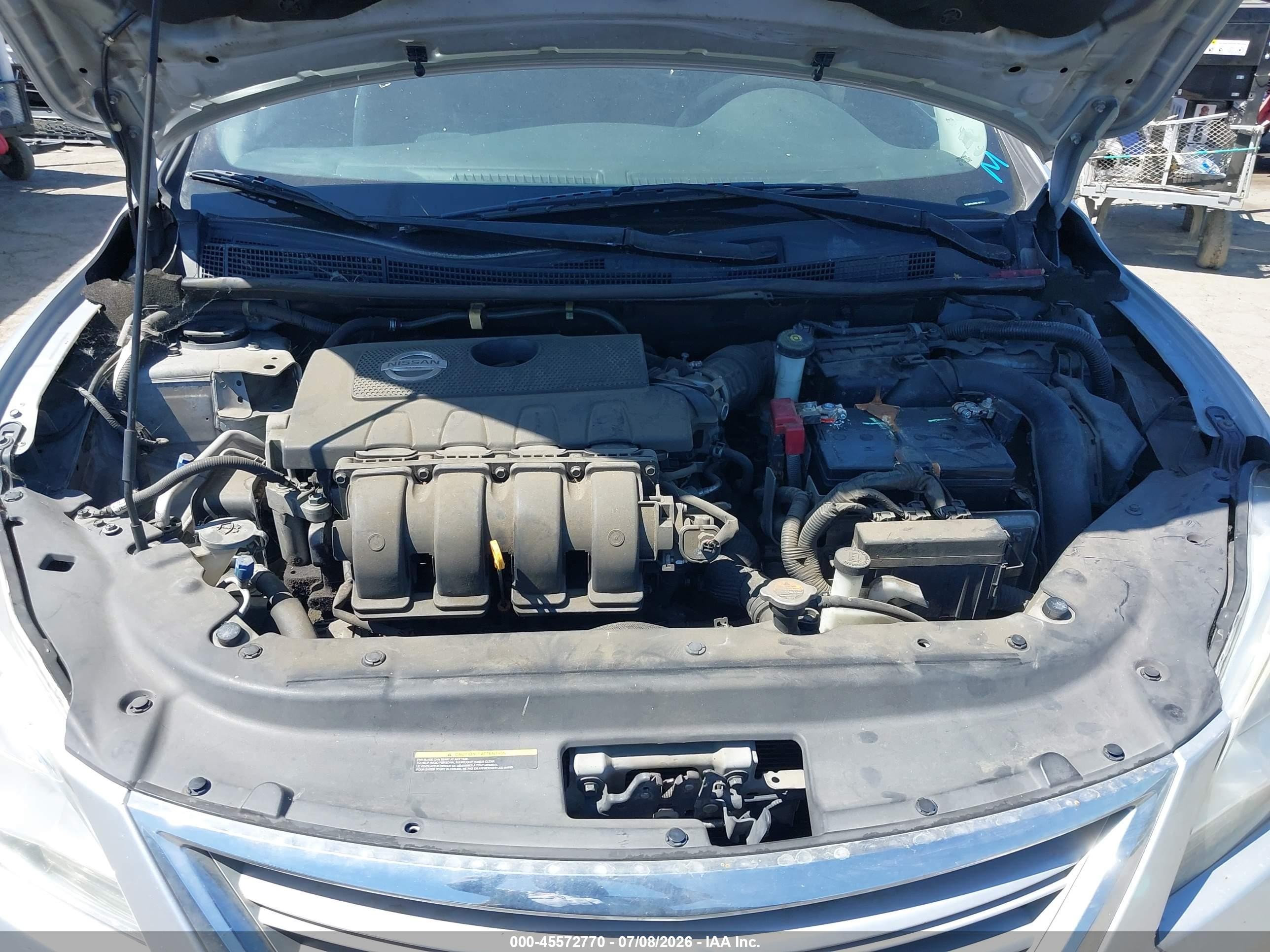 2014 Nissan Sentra Fe+ S/fe+ Sv/s/sl/sr/sv Silver vin: 3N1AB7AP8EL657211